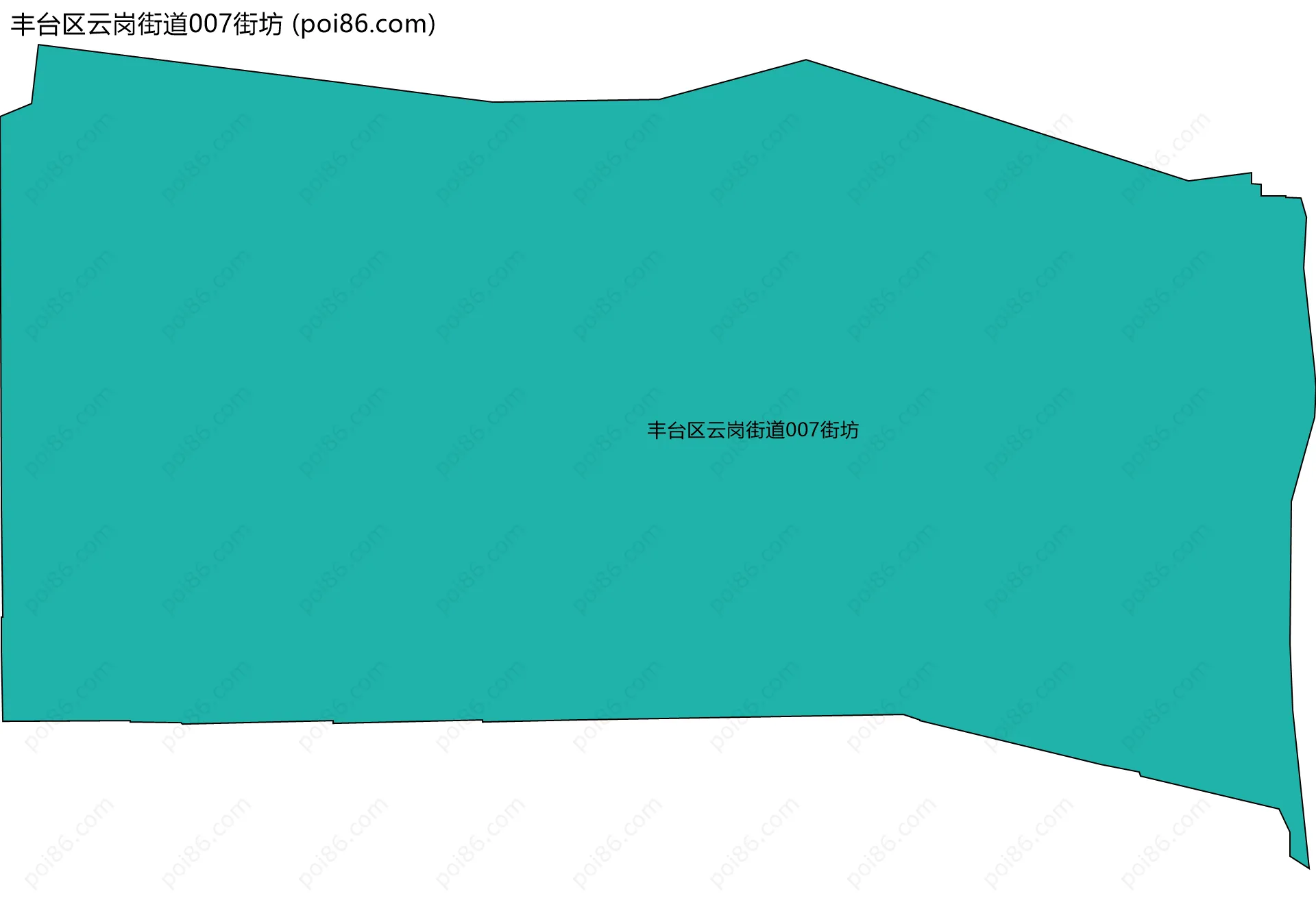 丰台区云岗街道007街坊边界地图