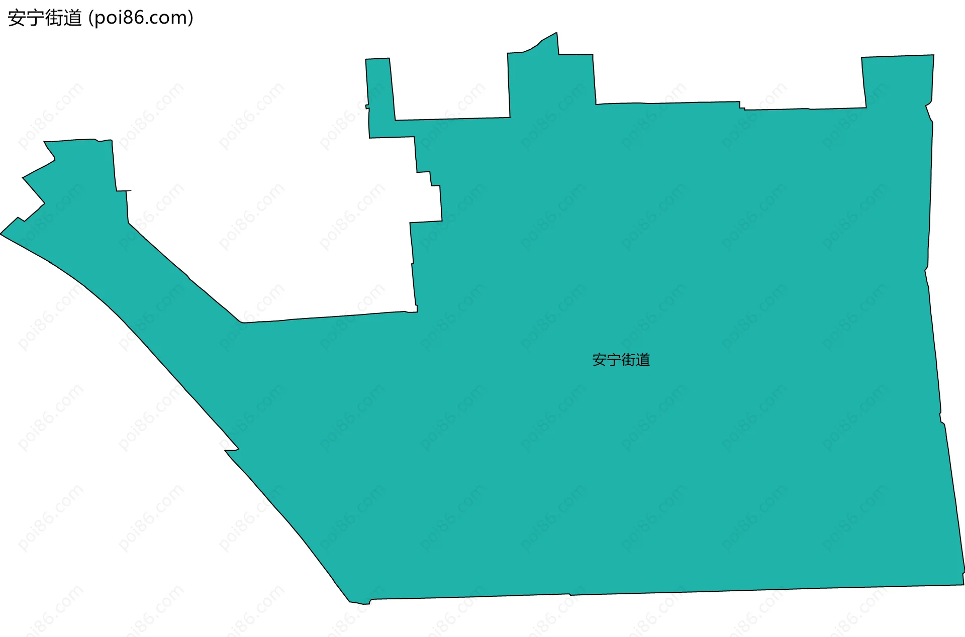 安宁街道边界地图