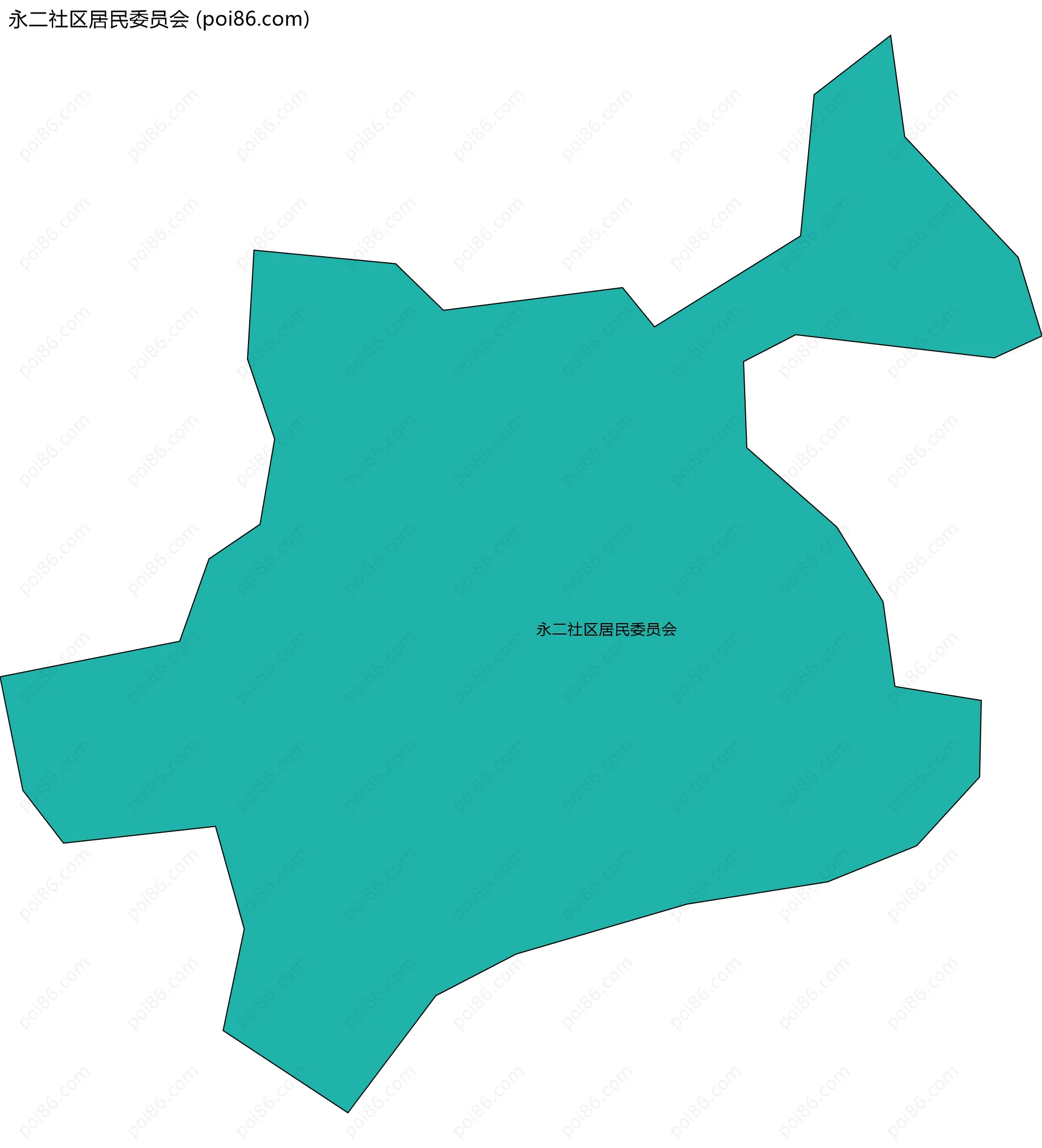 永二社区居民委员会边界地图