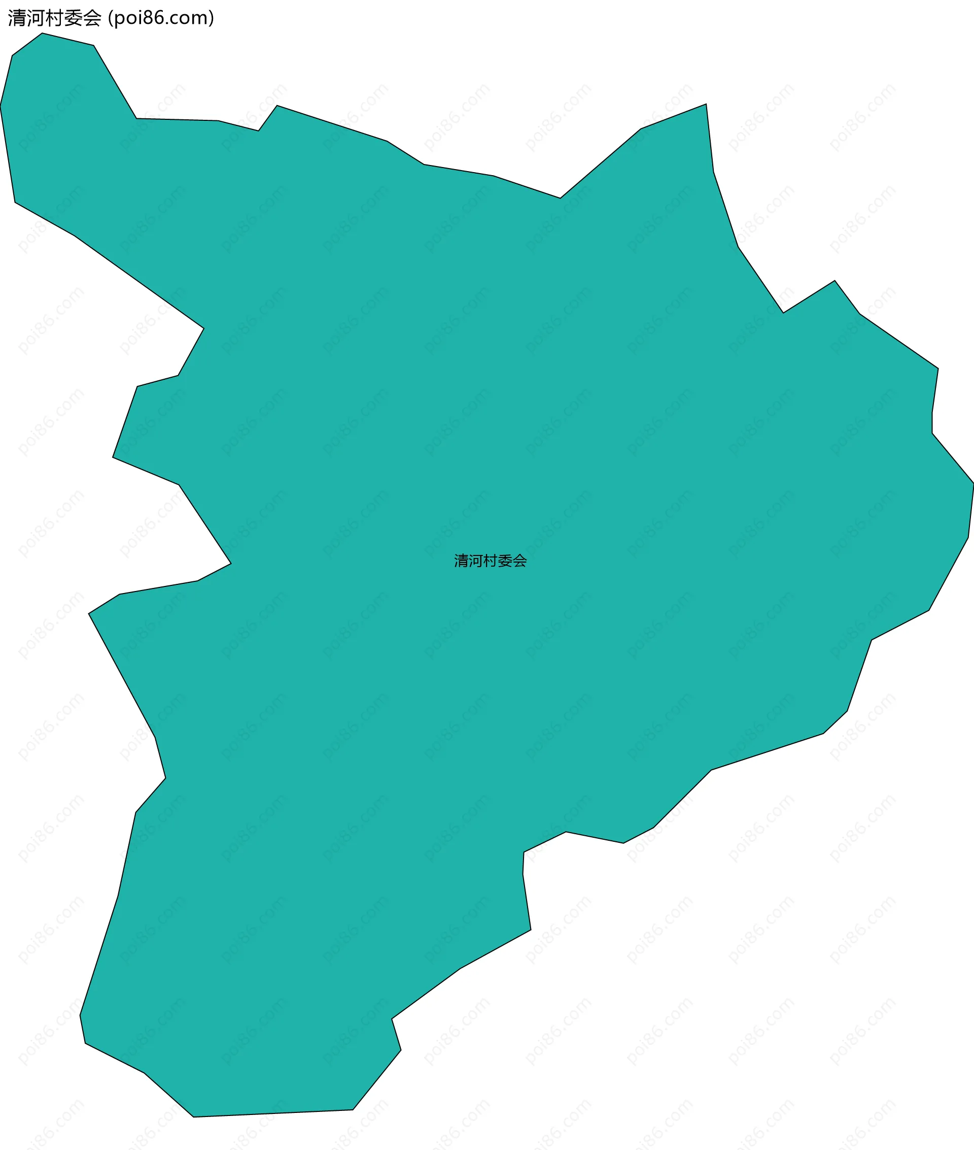 清河村委会边界地图