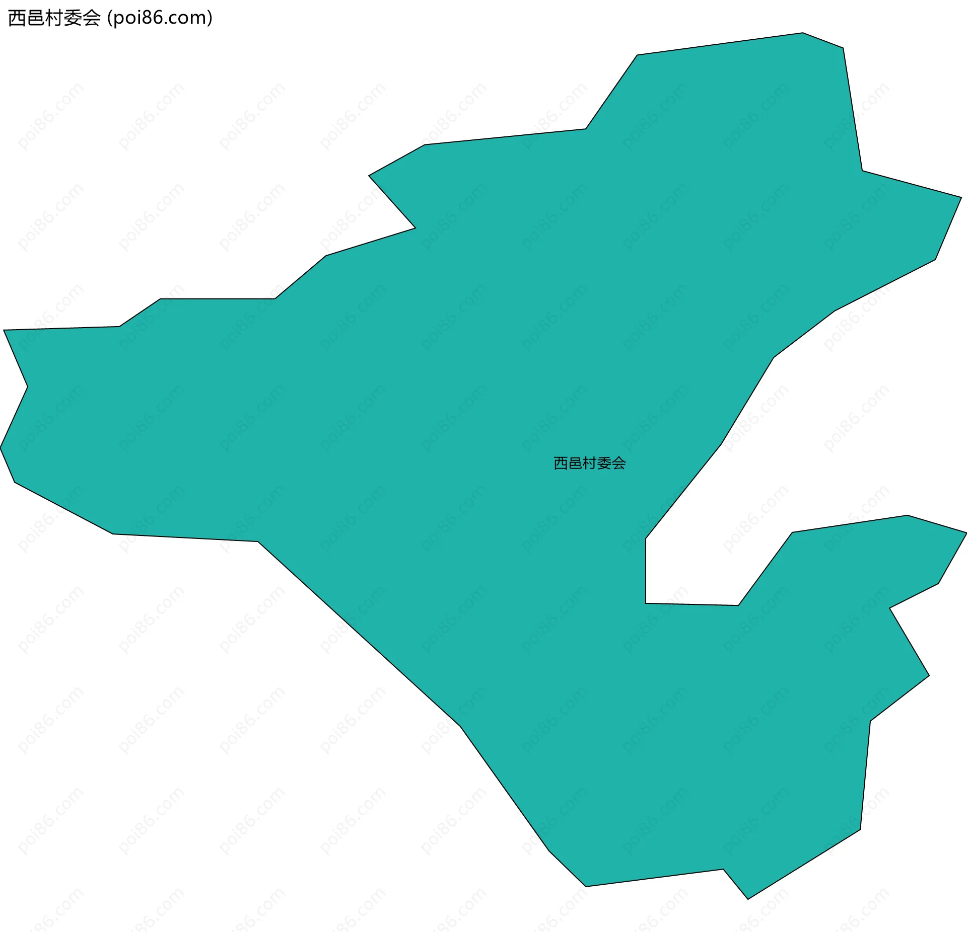 西邑村委会边界地图