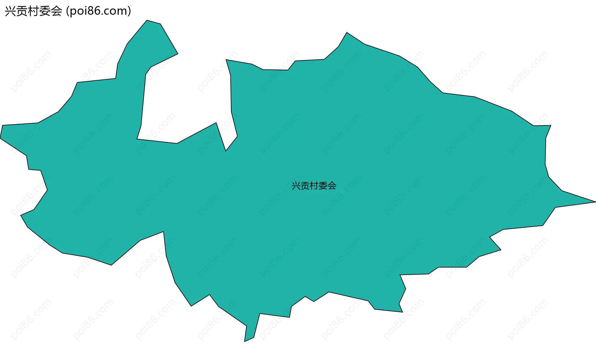 兴贡村委会边界地图
