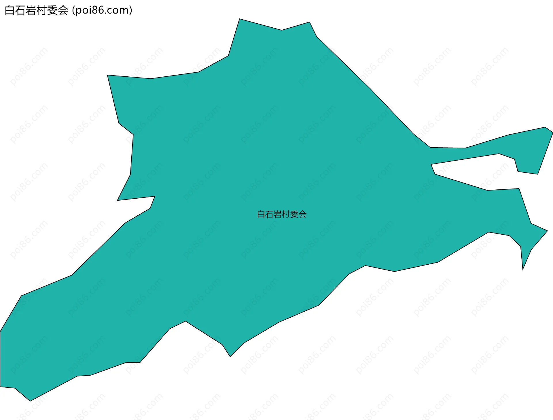 白石岩村委会边界地图