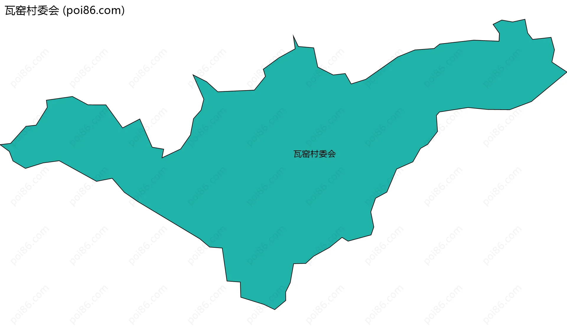 瓦窑村委会边界地图