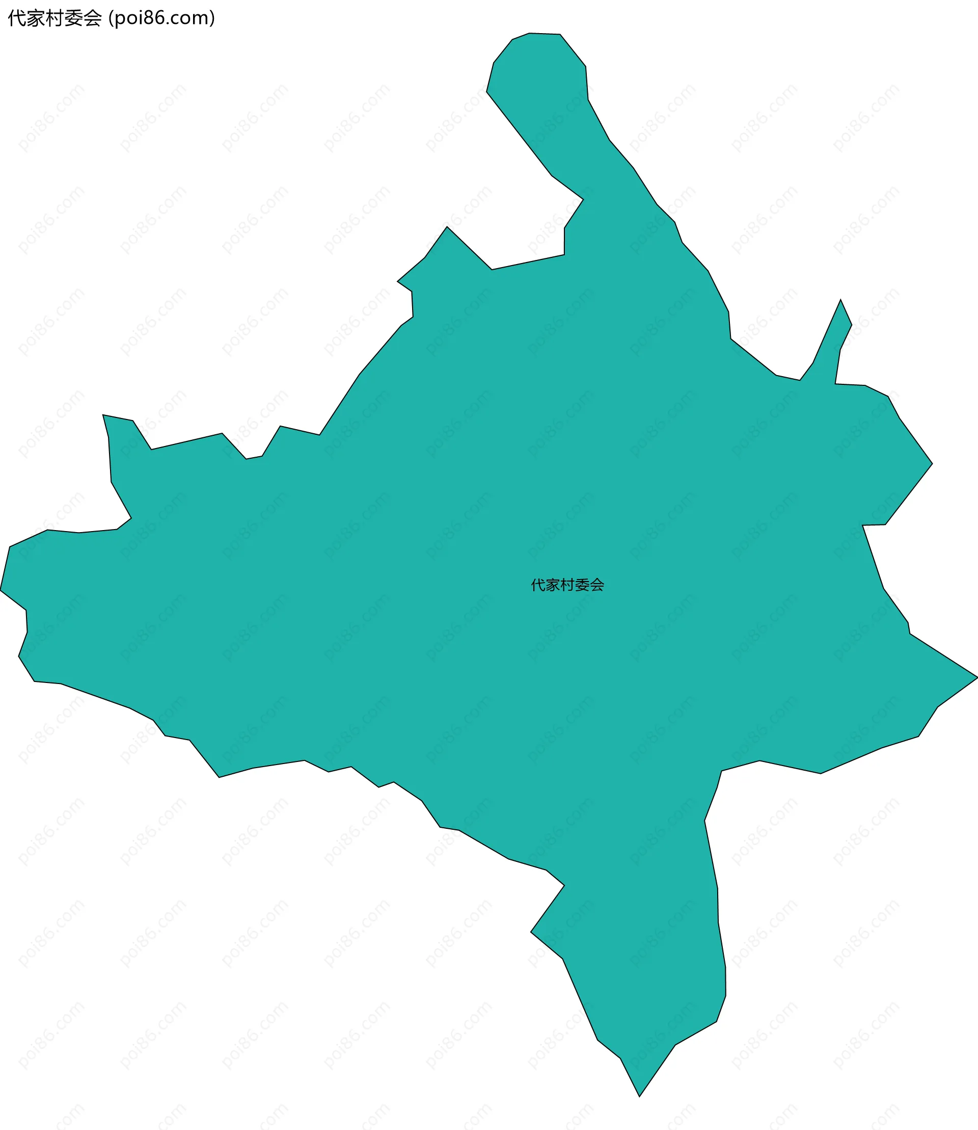 代家村委会边界地图