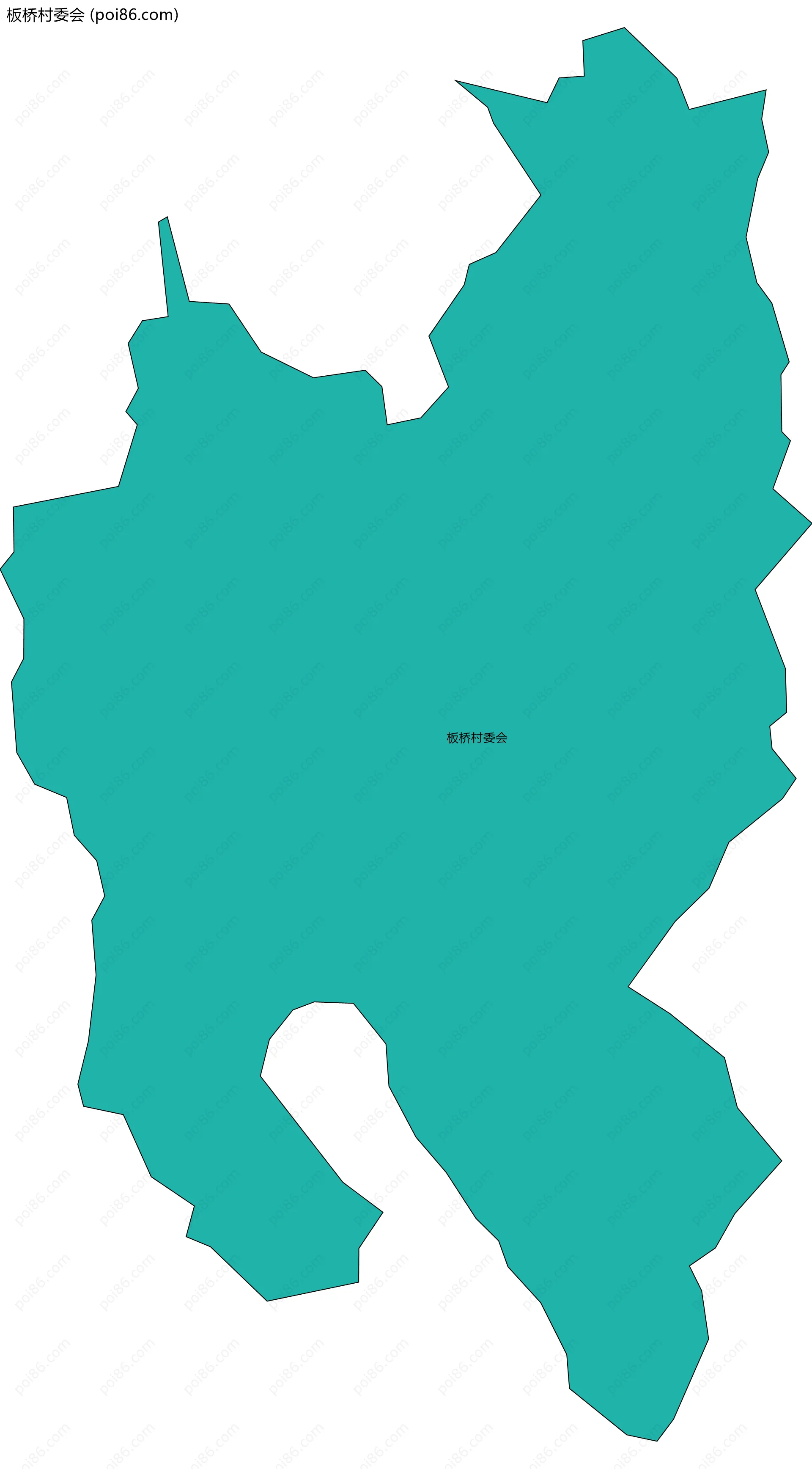 板桥村委会边界地图