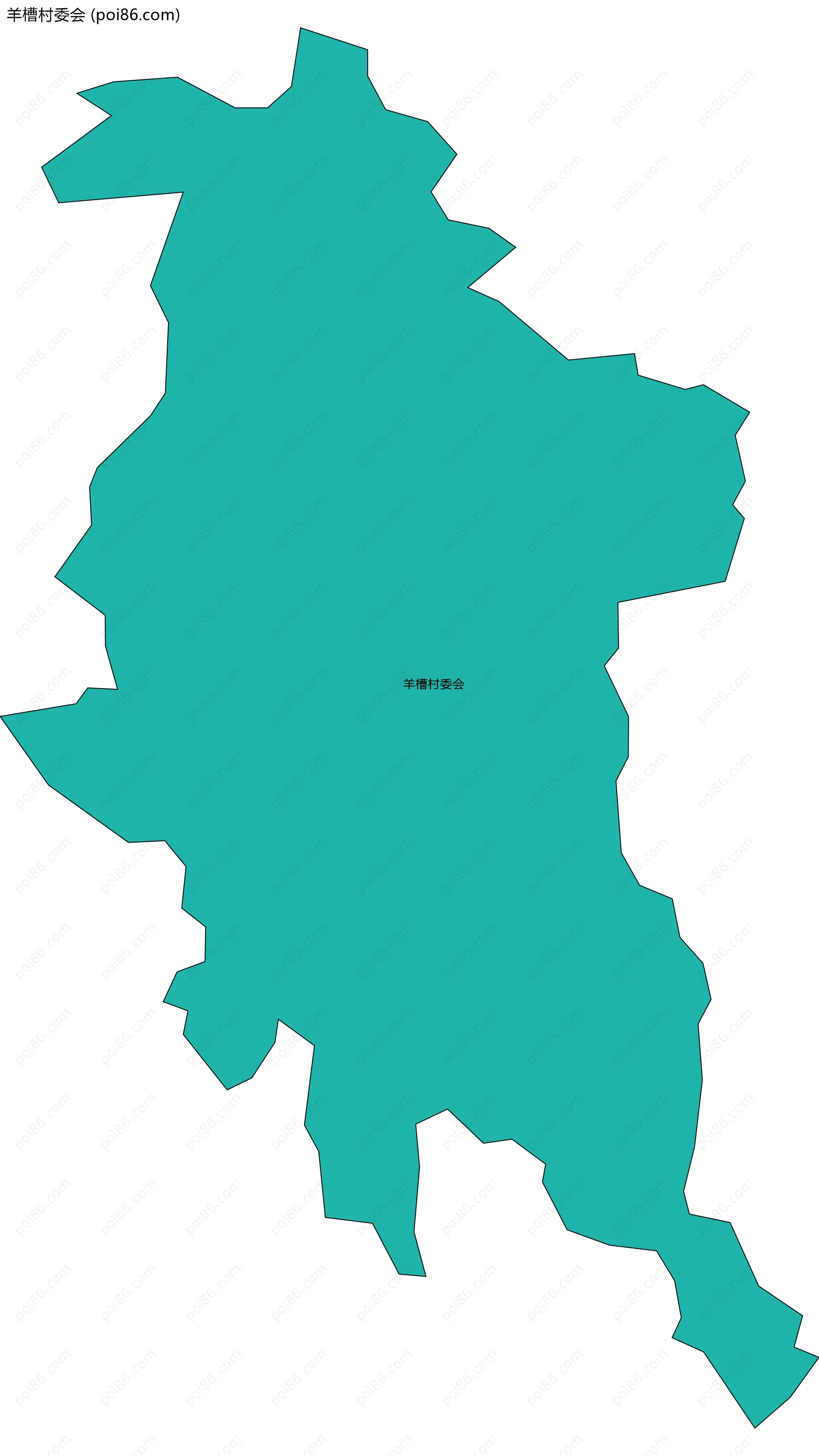 羊槽村委会边界地图