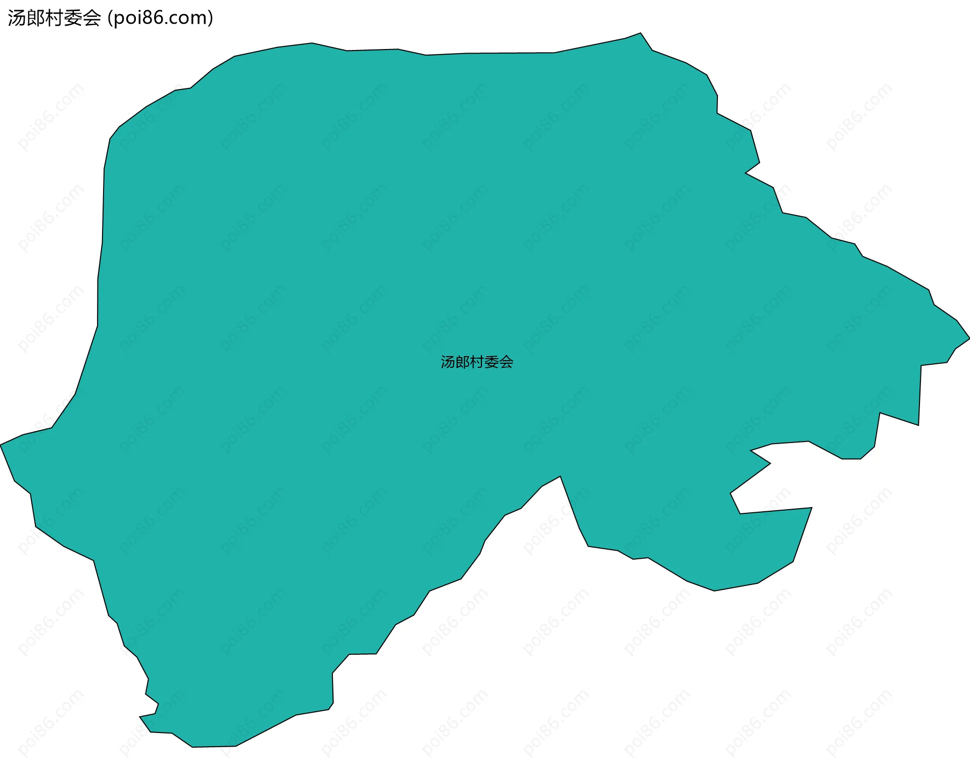 汤郎村委会边界地图