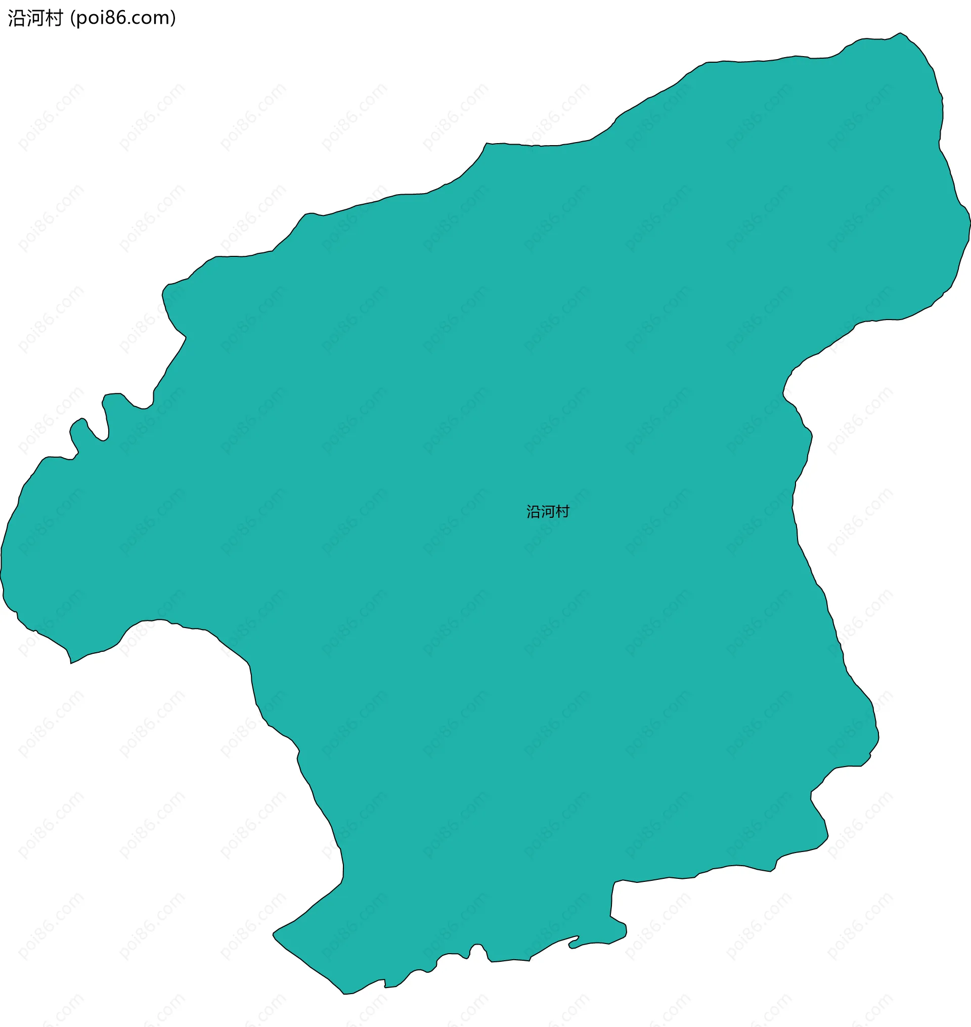 沿河村边界地图