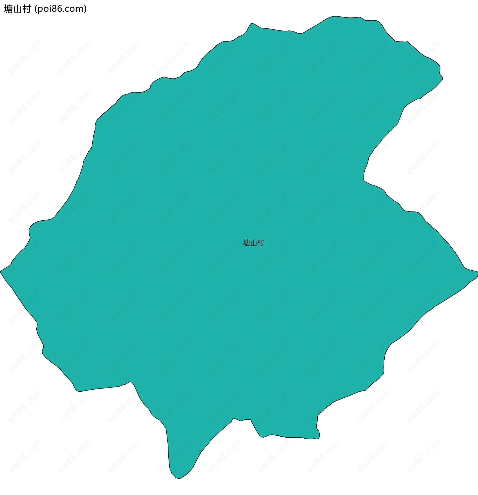 塘山村边界地图