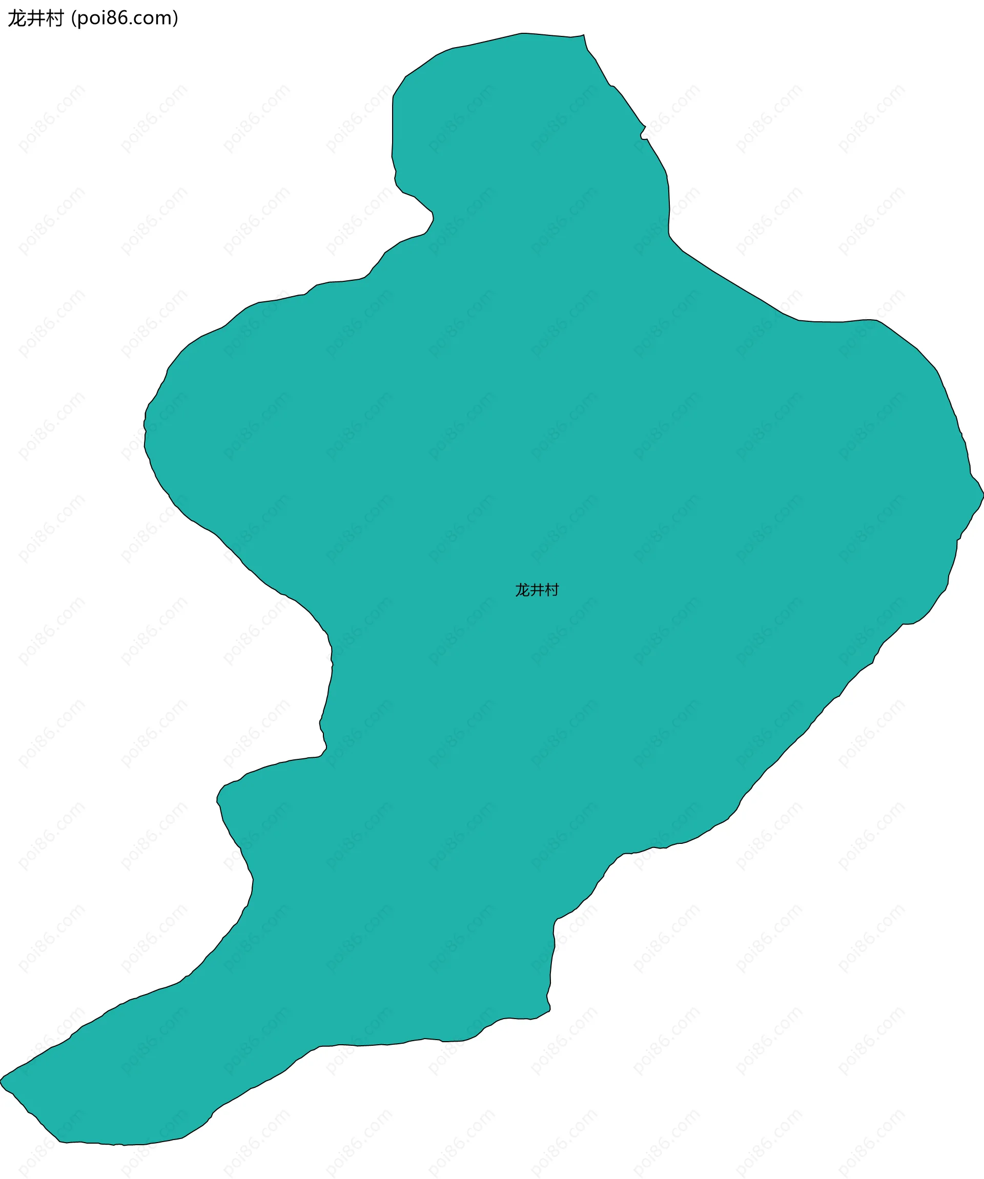 龙井村边界地图