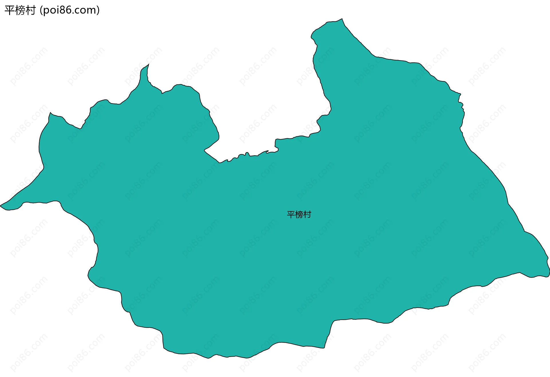 平榜村边界地图