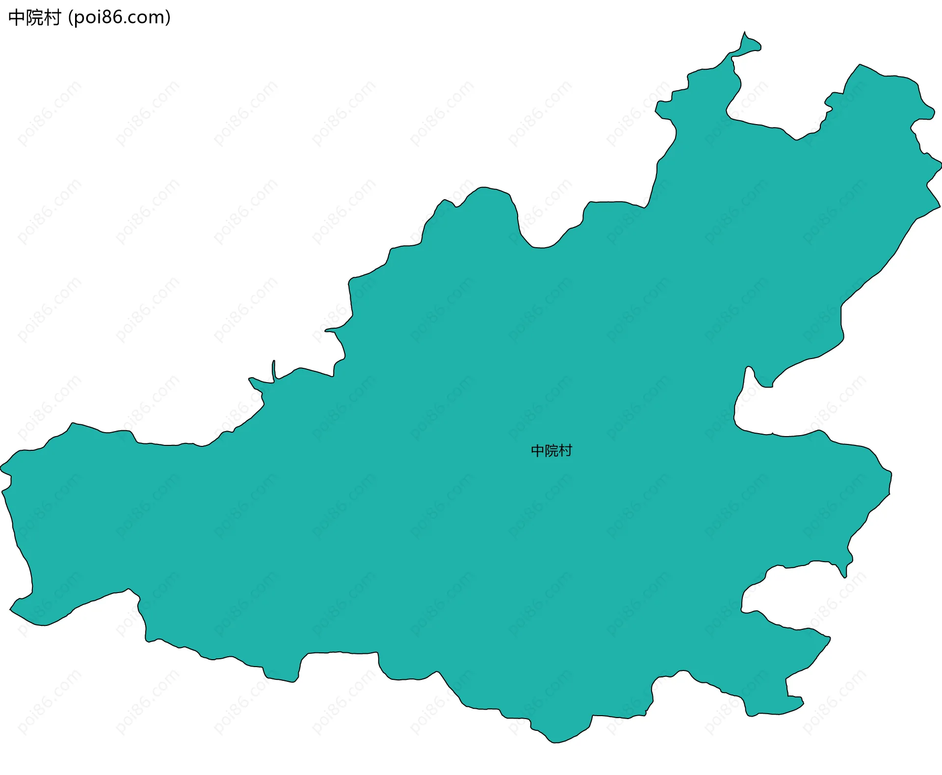 中院村边界地图