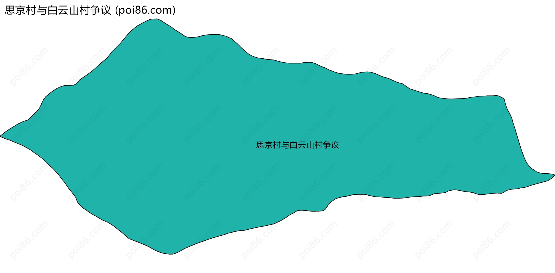 思京村与白云山村争议边界地图