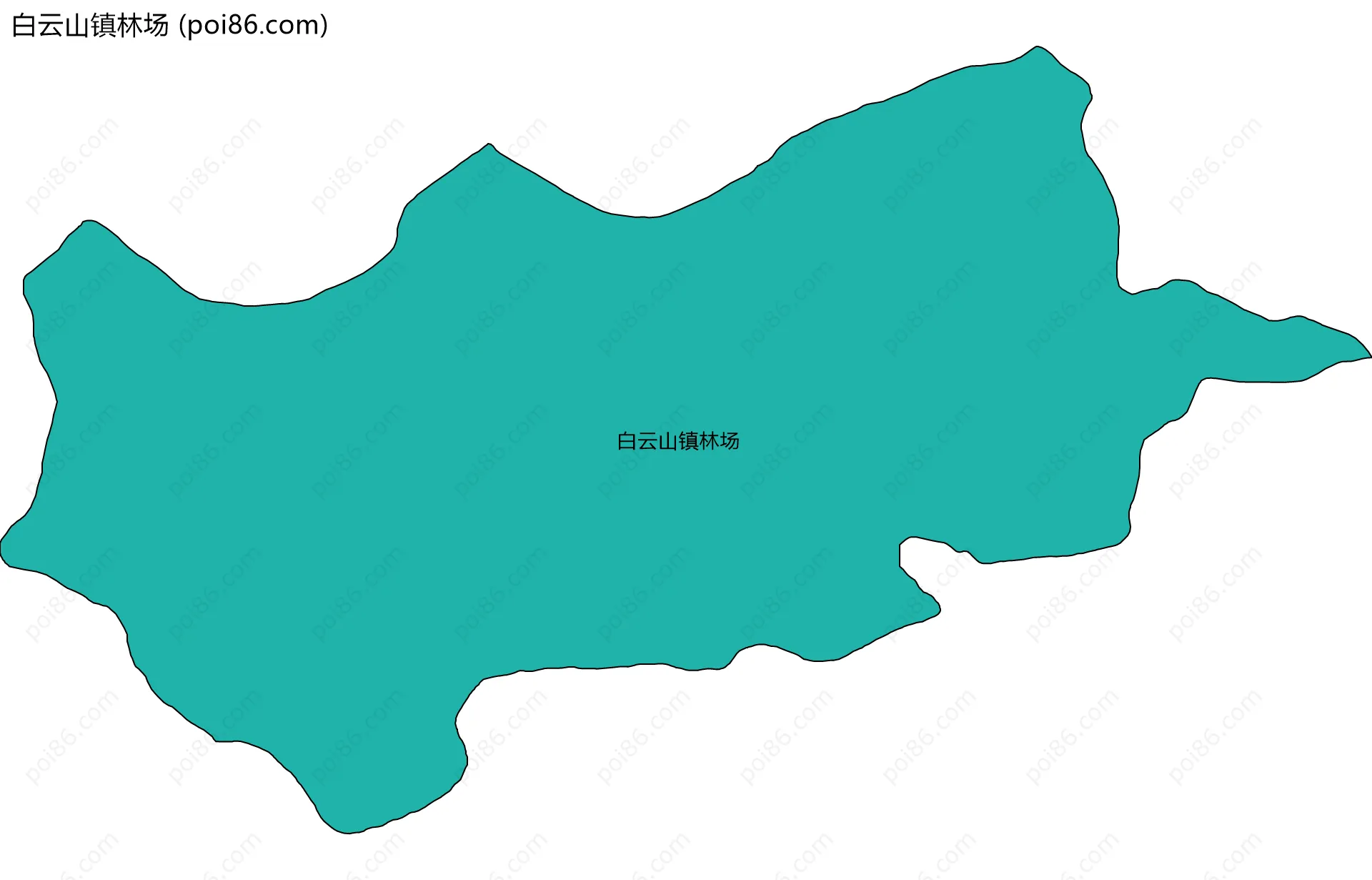 白云山镇林场边界地图
