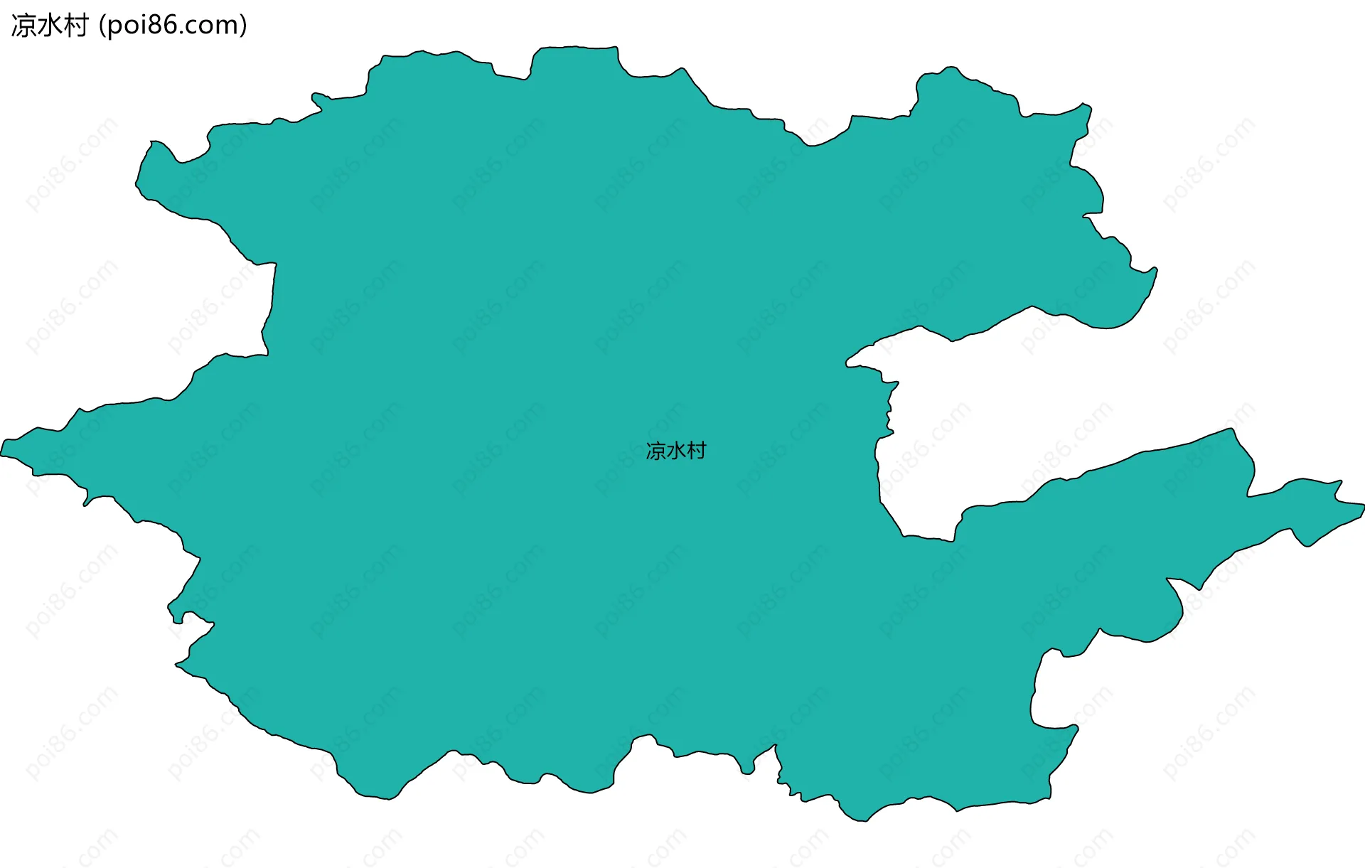 凉水村边界地图