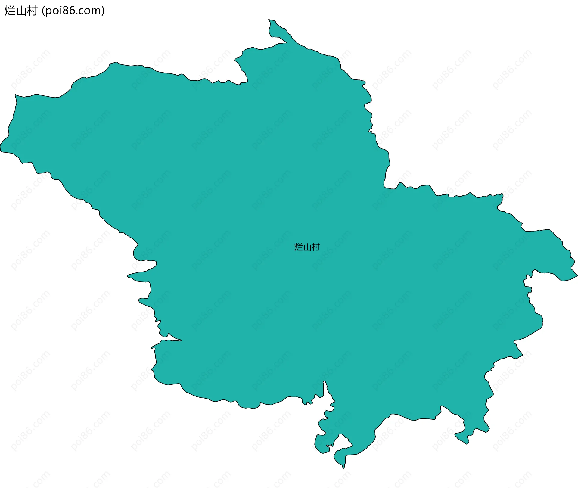 烂山村边界地图