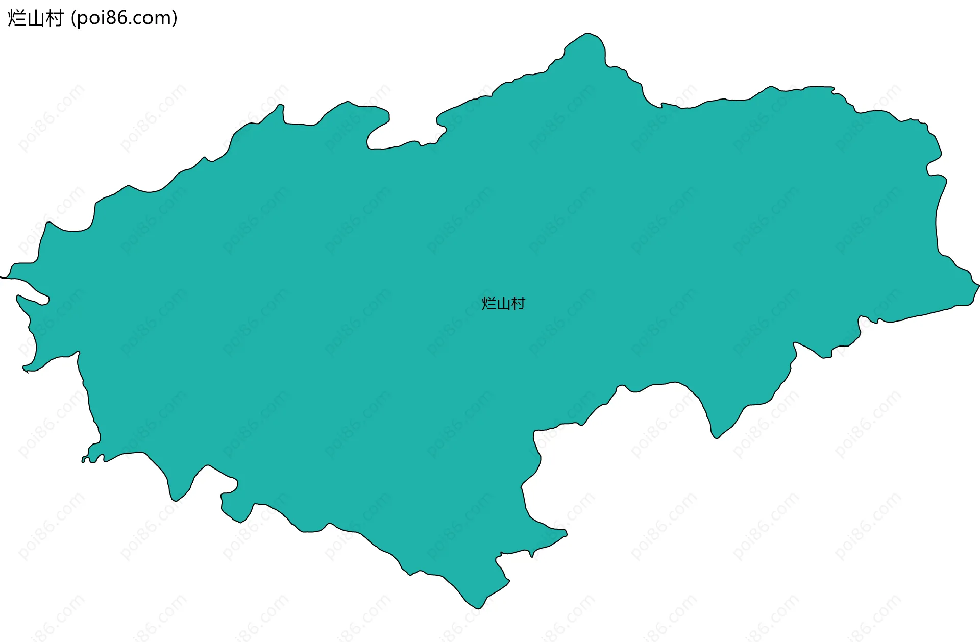 烂山村边界地图
