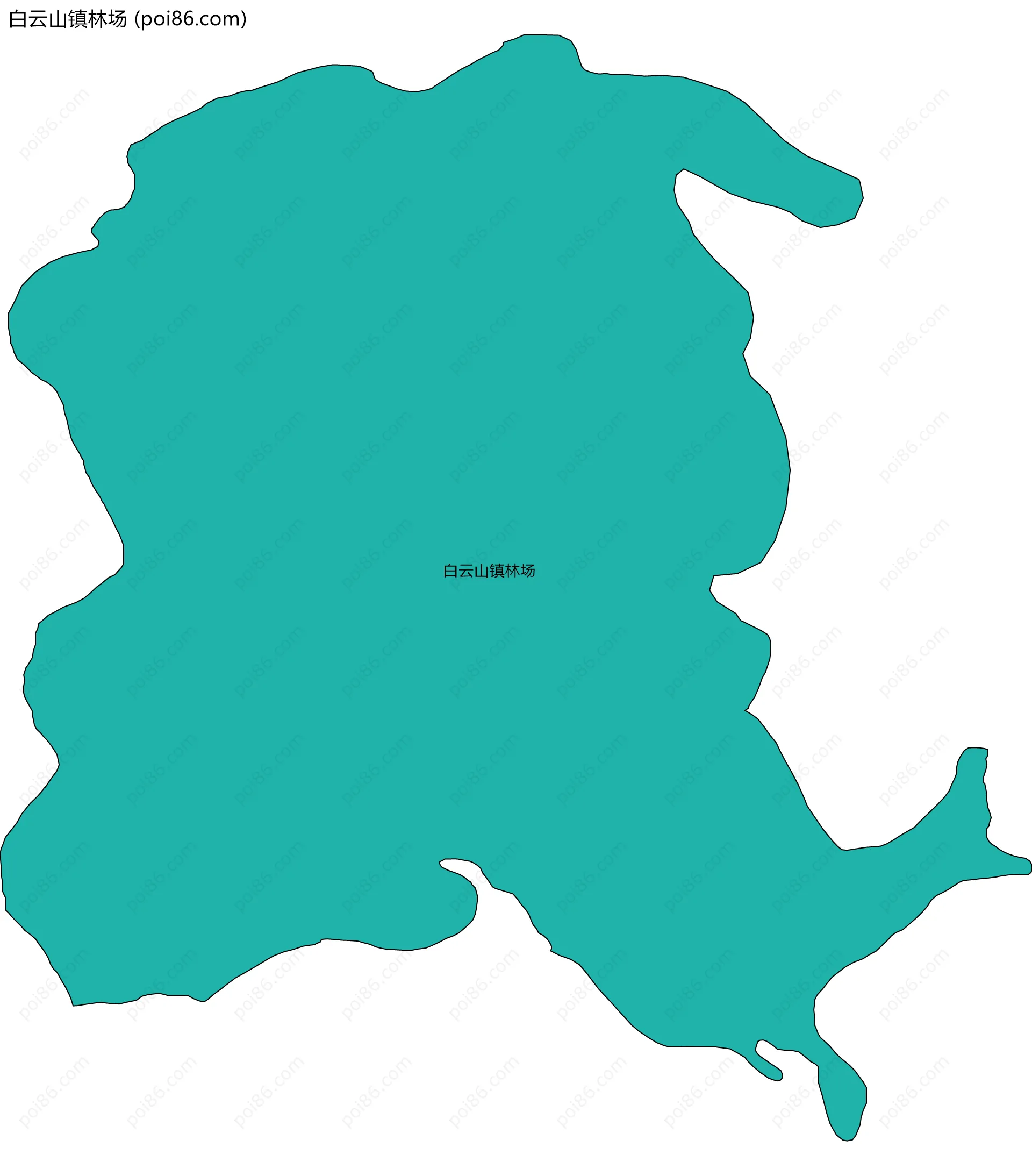 白云山镇林场边界地图