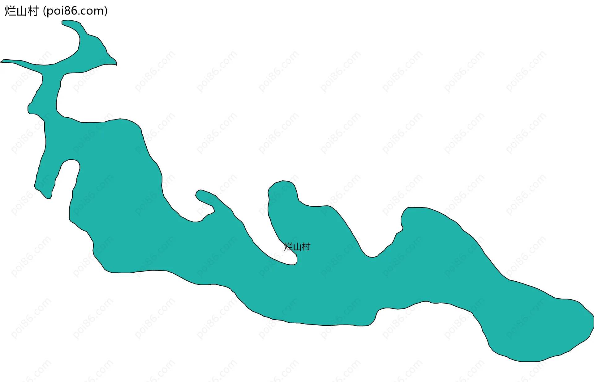 烂山村边界地图