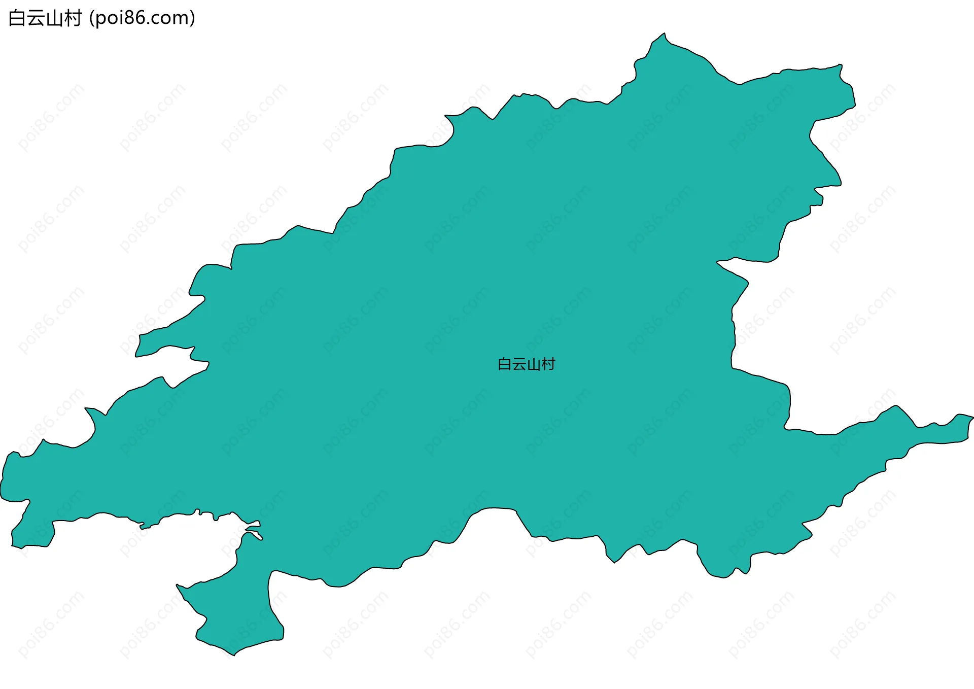 白云山村边界地图