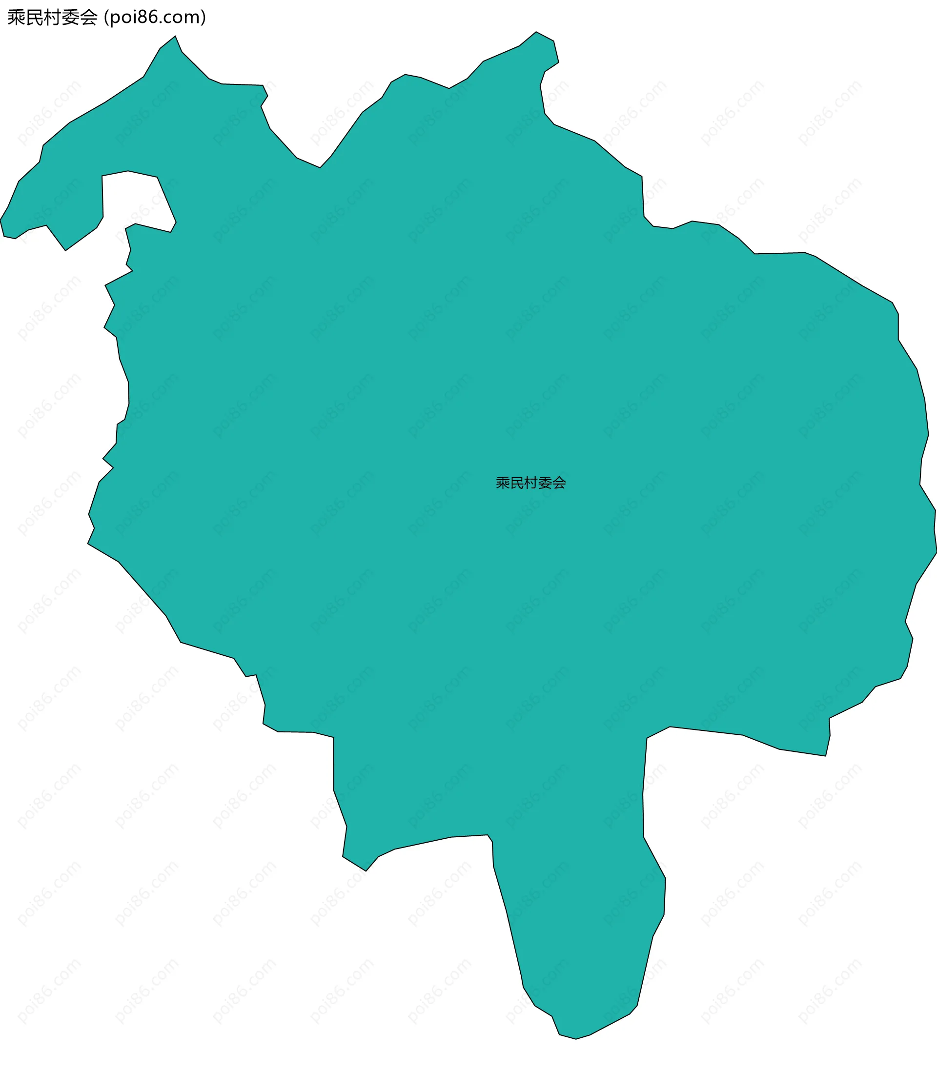 乘民村委会边界地图