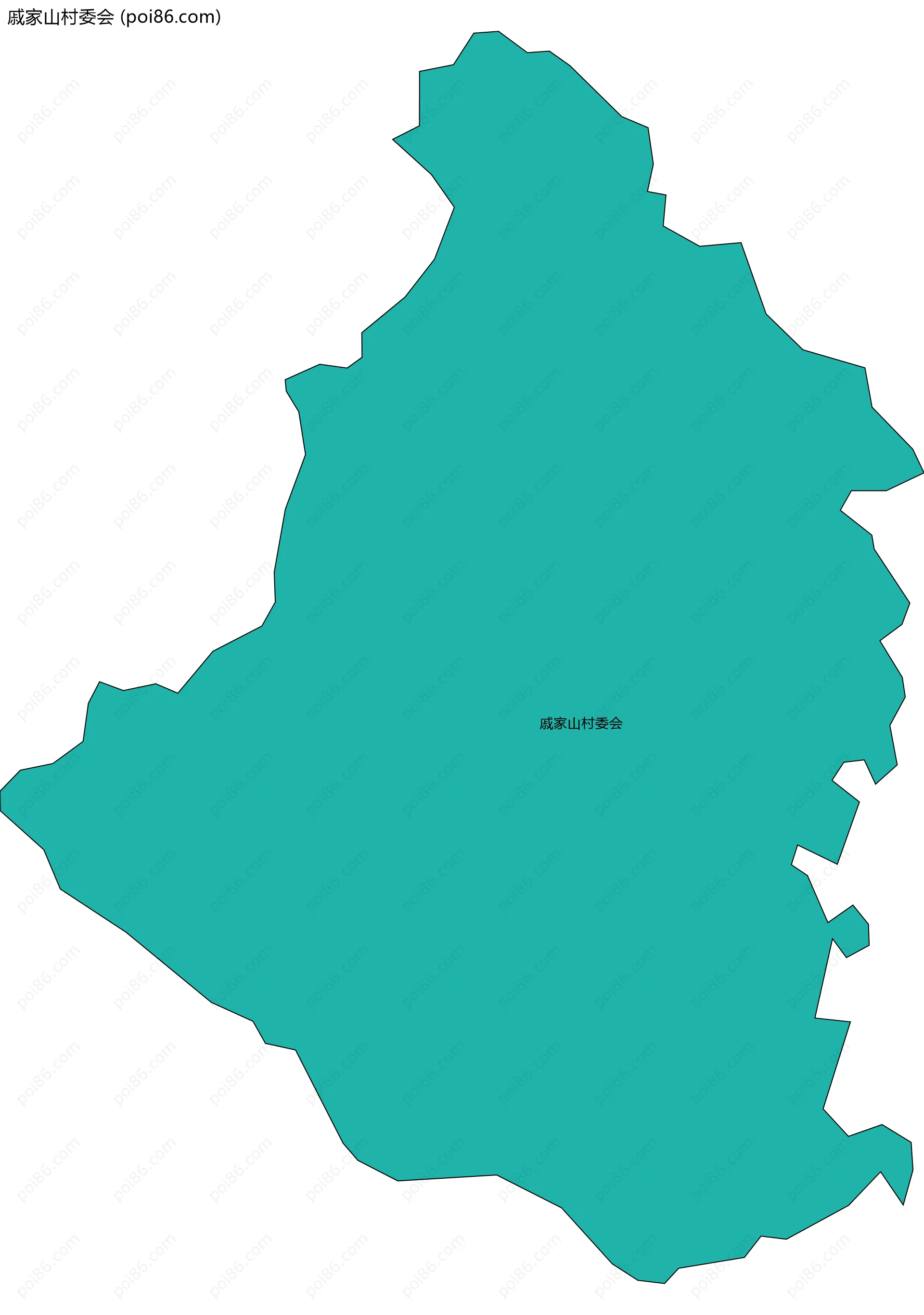 戚家山村委会边界地图
