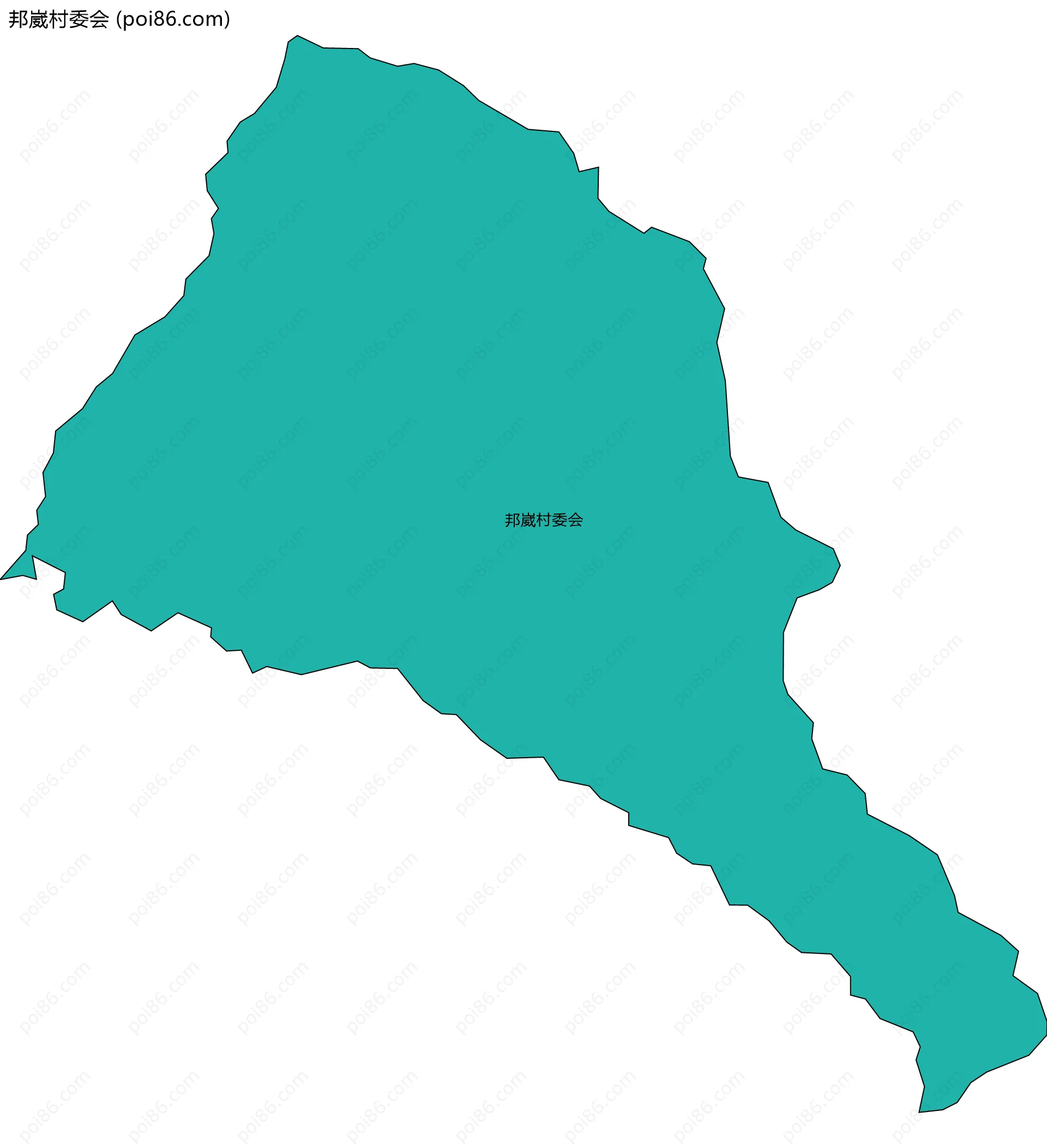 邦崴村委会边界地图