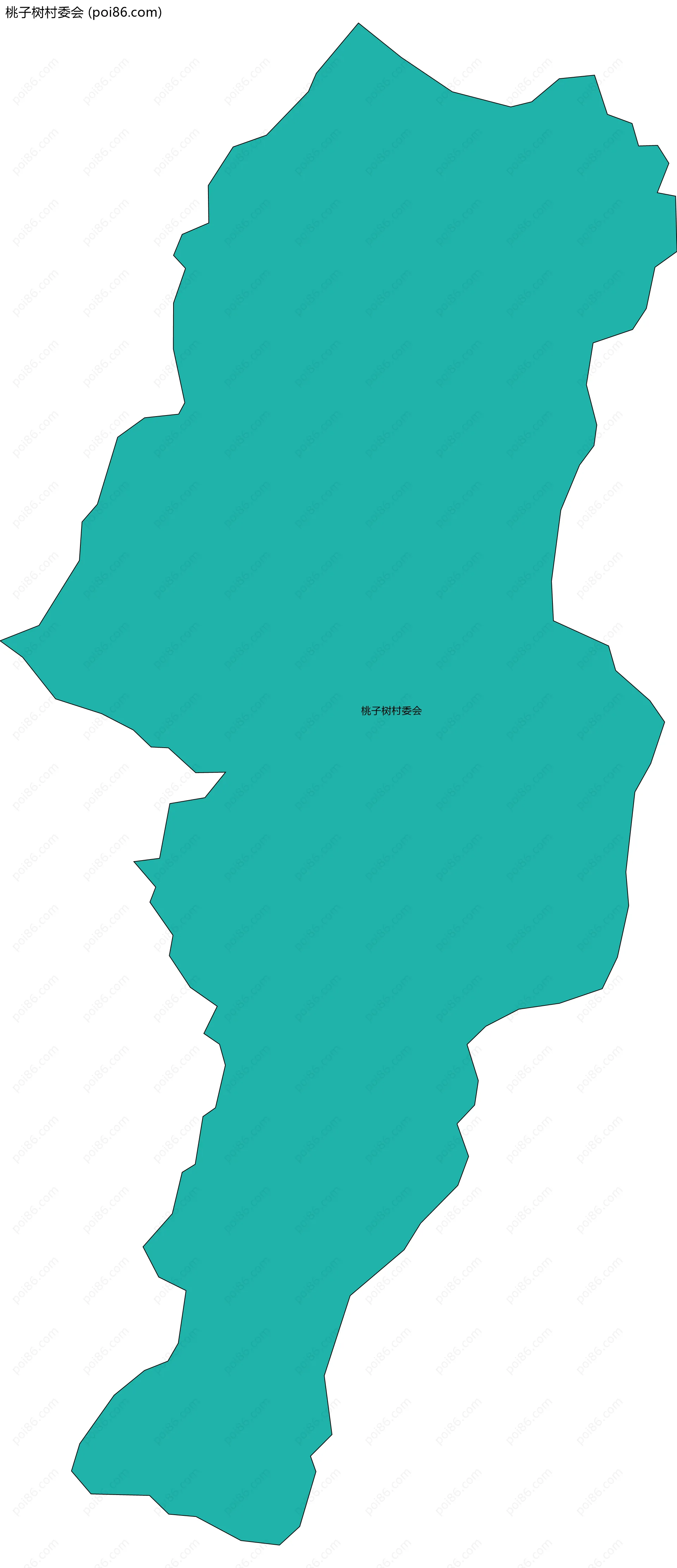 桃子树村委会边界地图