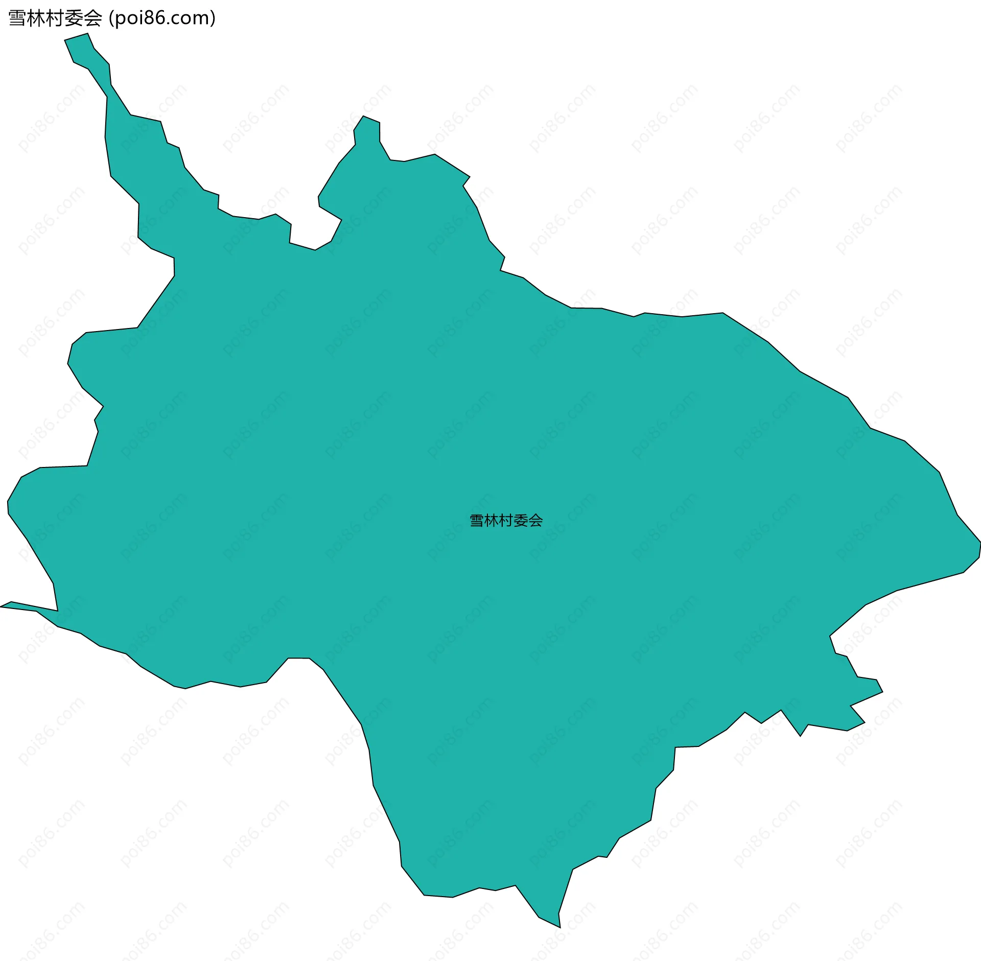 雪林村委会边界地图