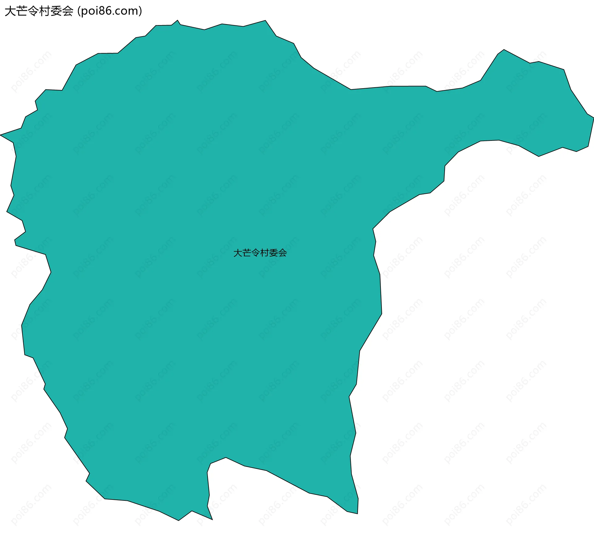 大芒令村委会边界地图