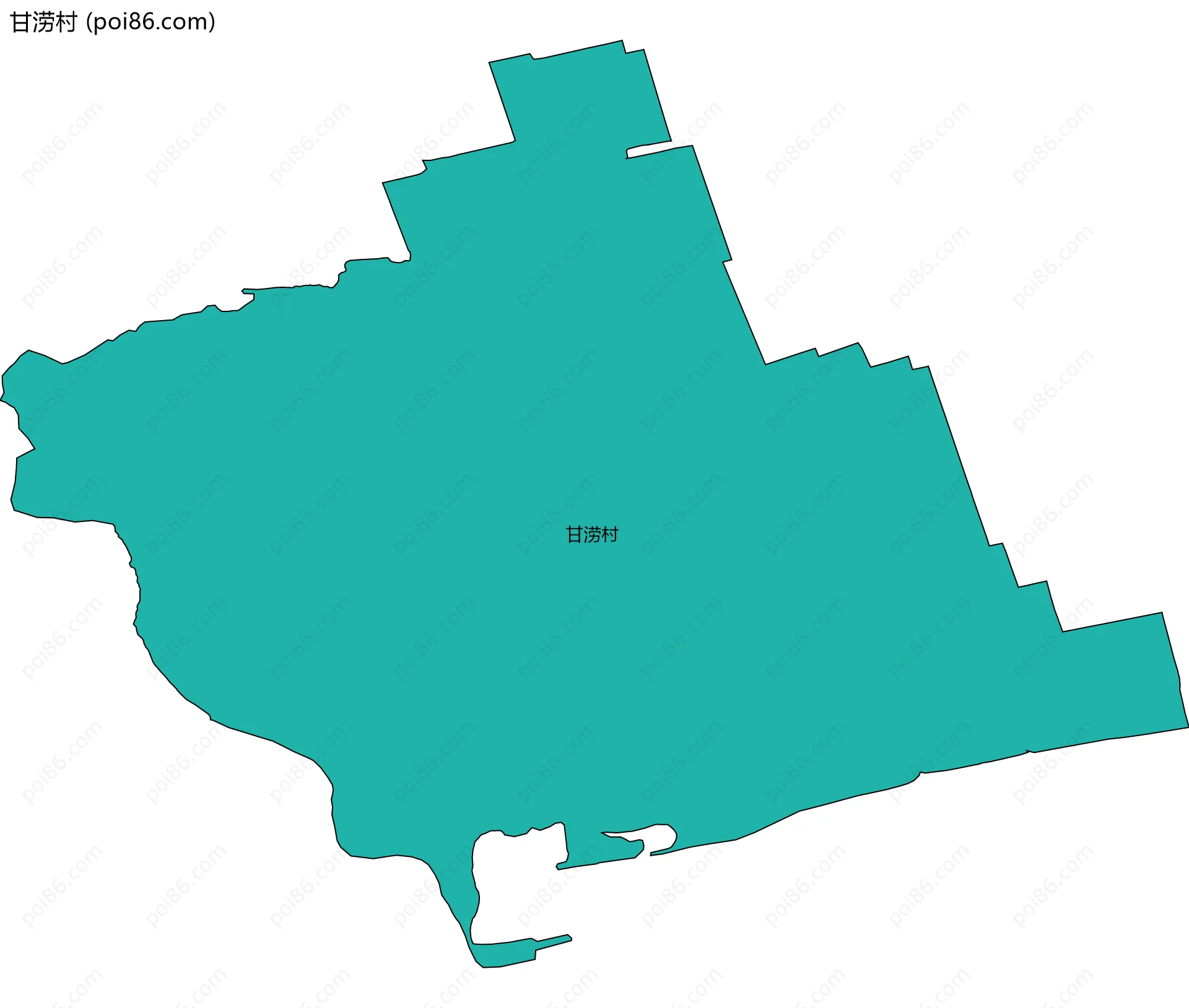 甘涝村边界地图