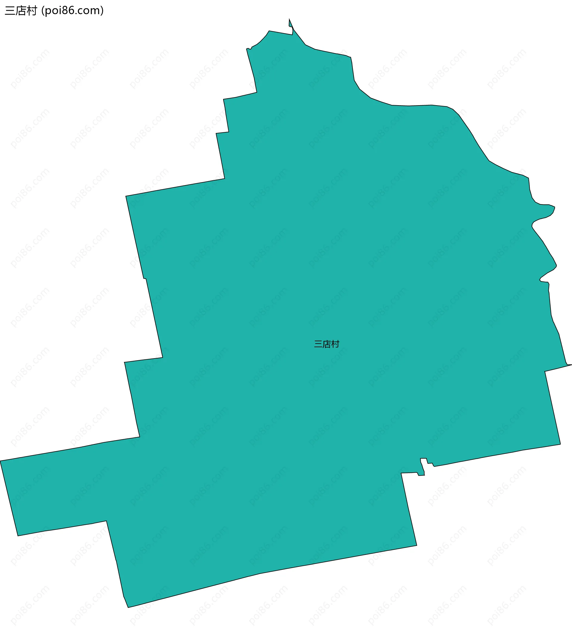 三店村边界地图