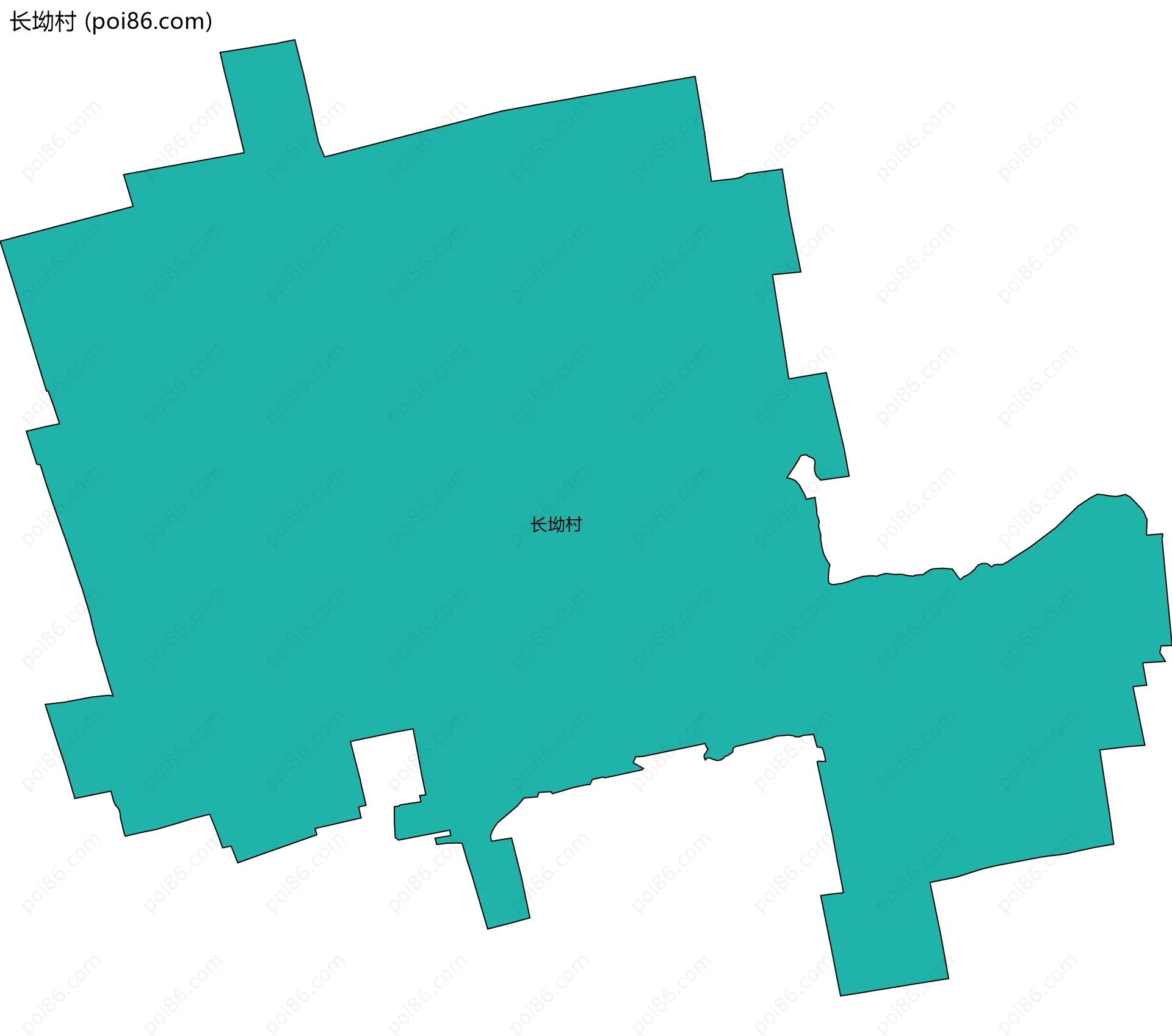 长坳村边界地图
