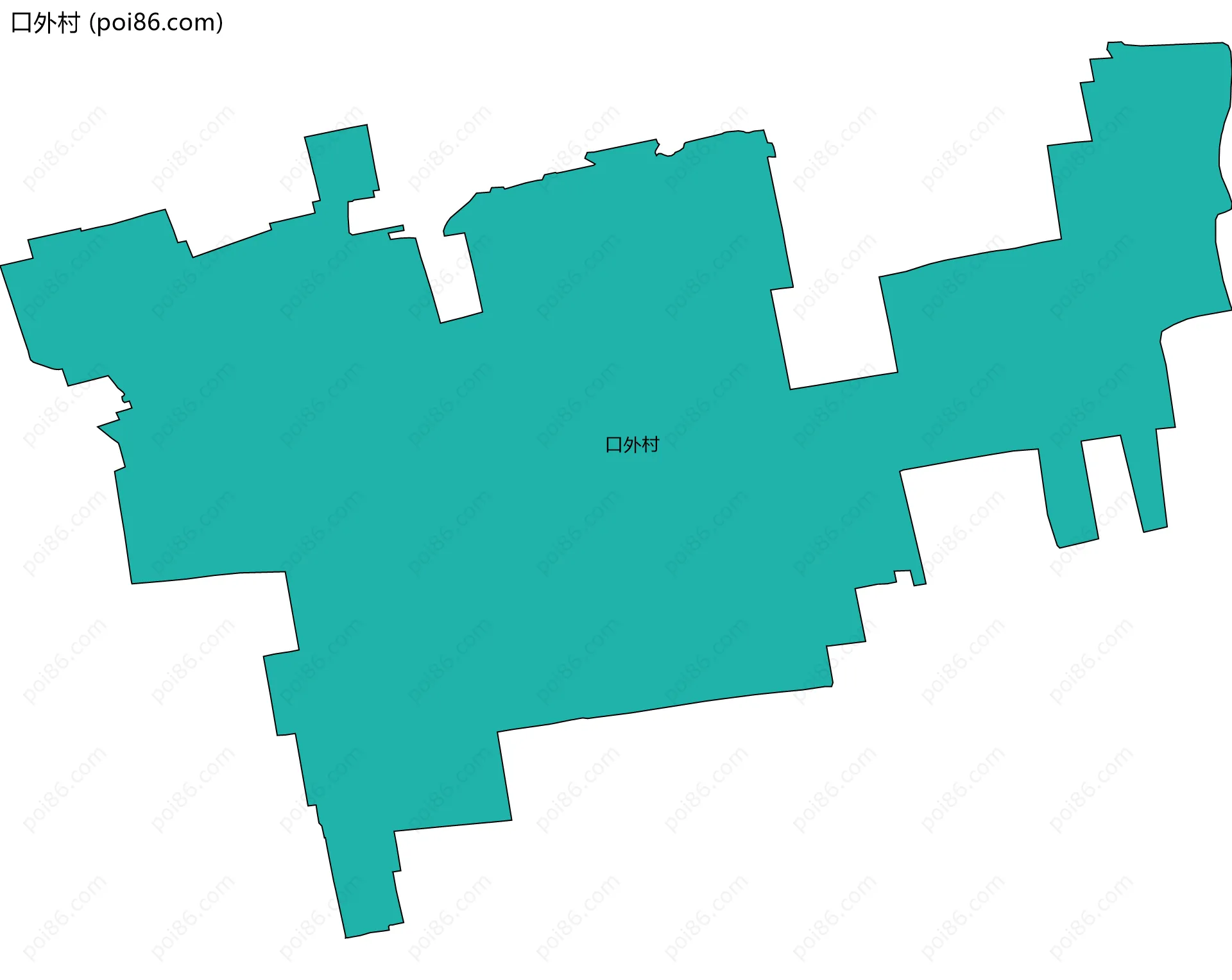 口外村边界地图