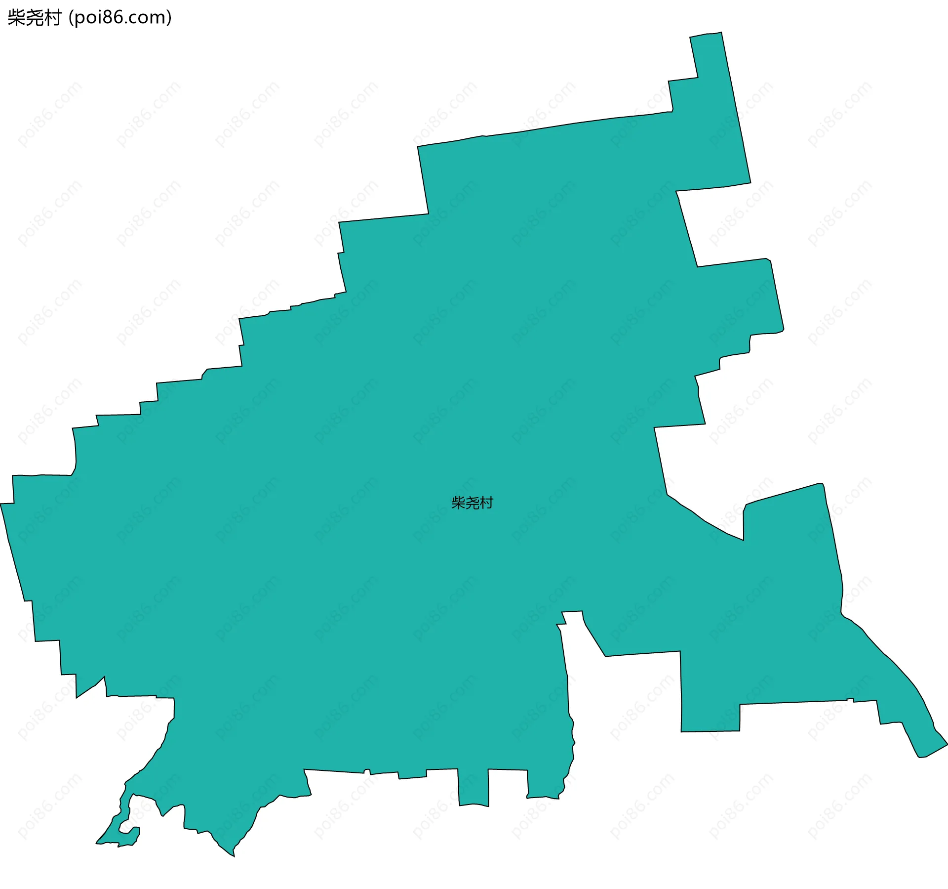 柴尧村边界地图