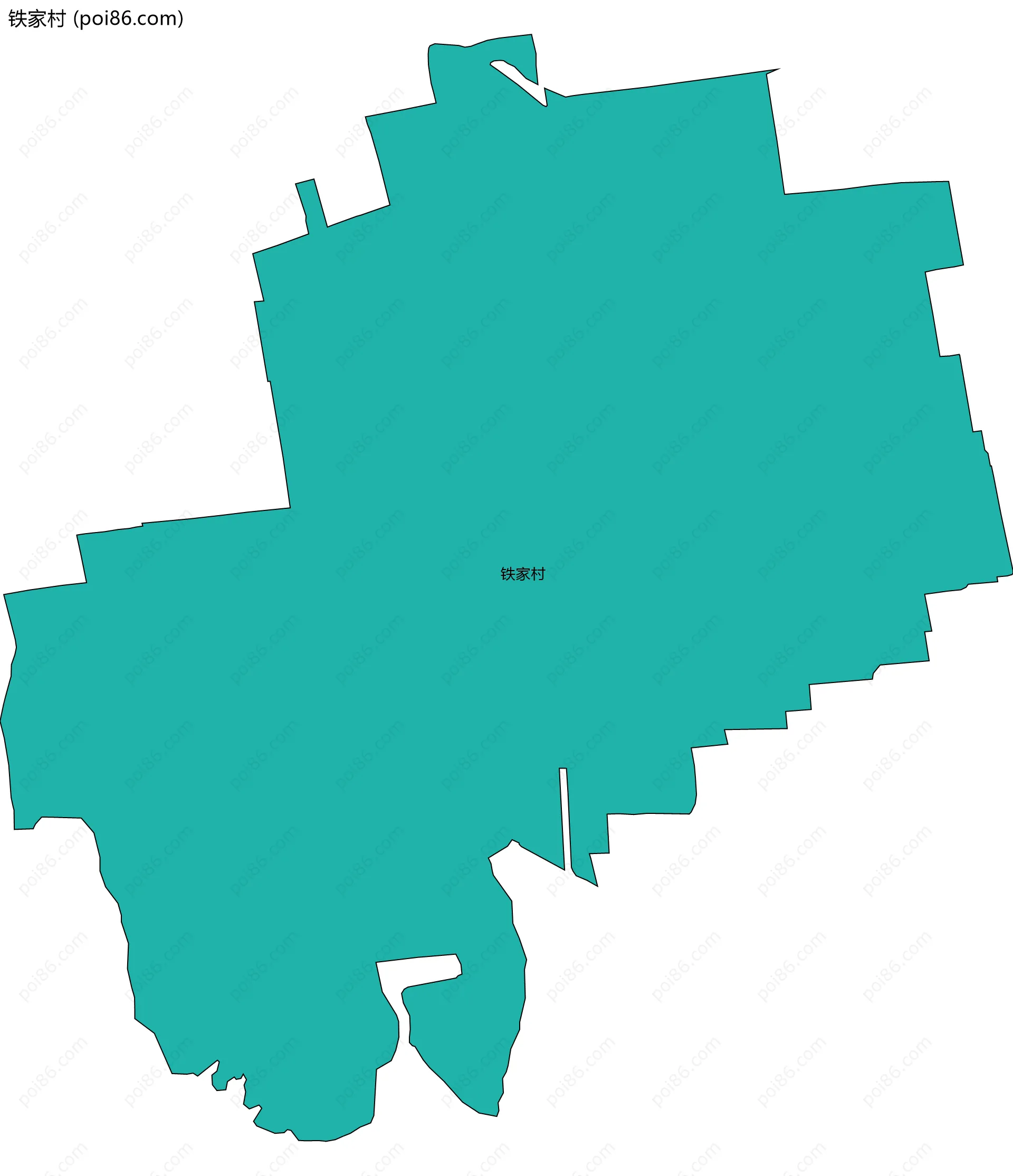 铁家村边界地图