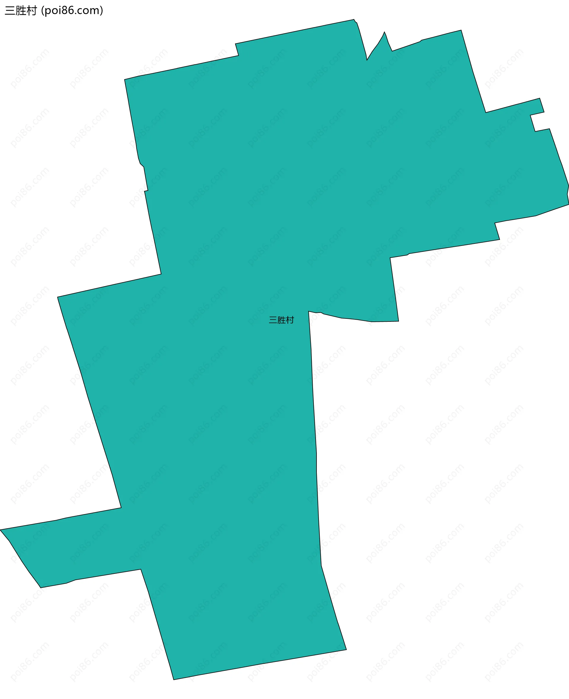 三胜村边界地图