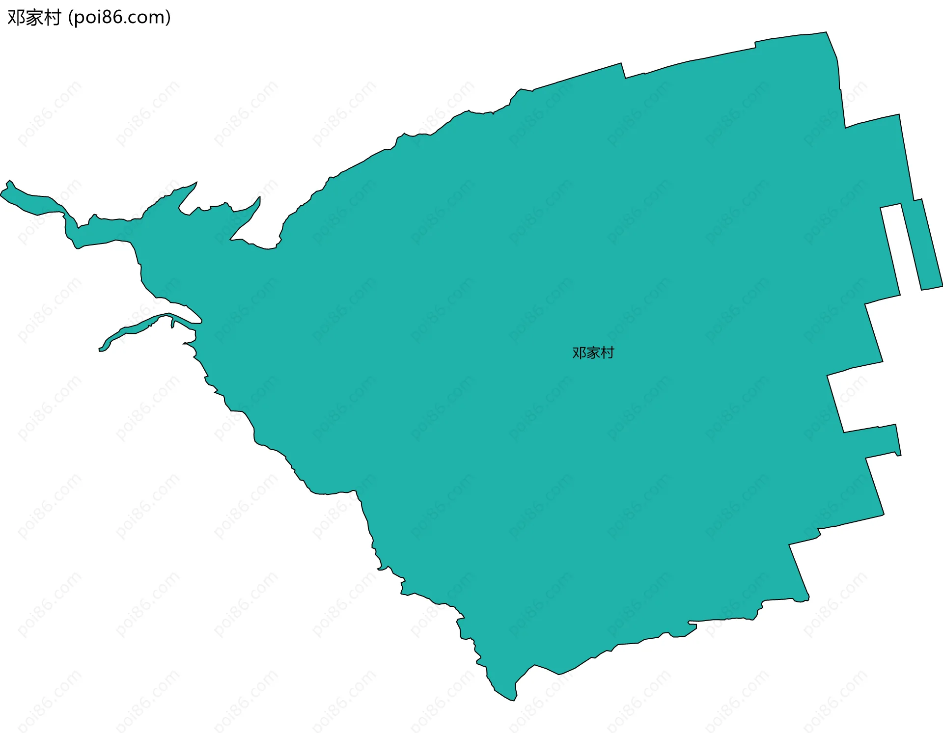 邓家村边界地图