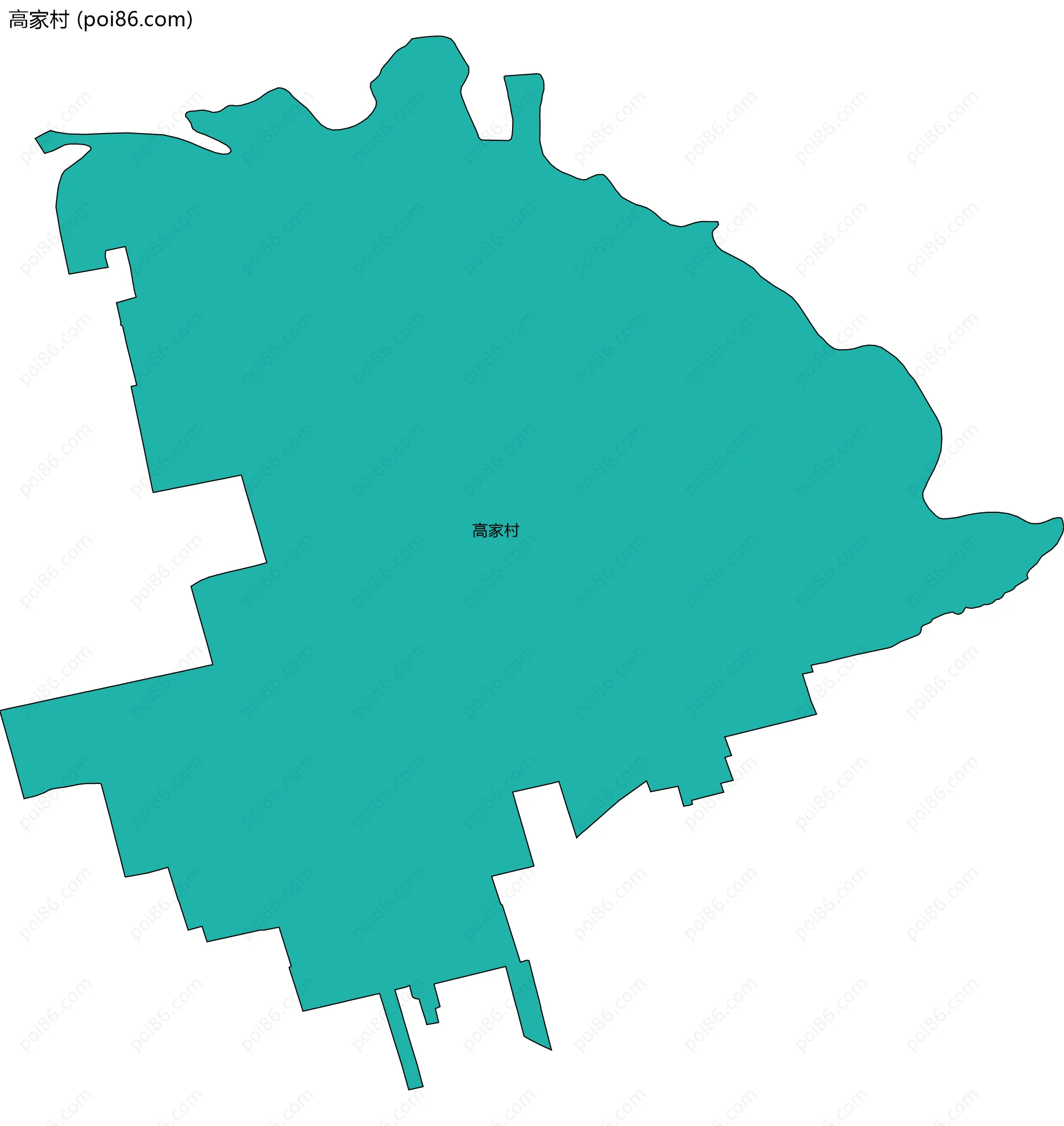 高家村边界地图