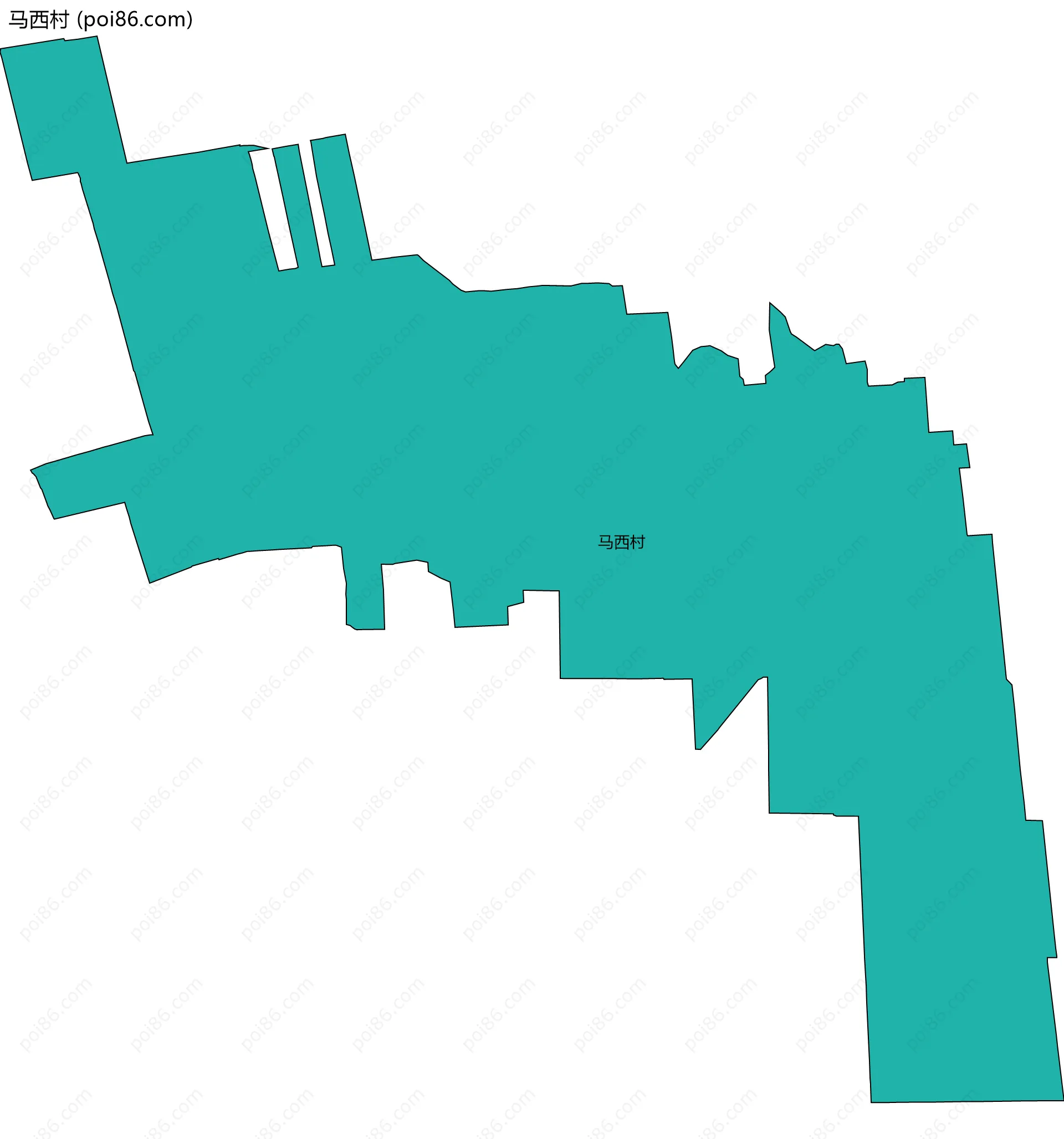 马西村边界地图
