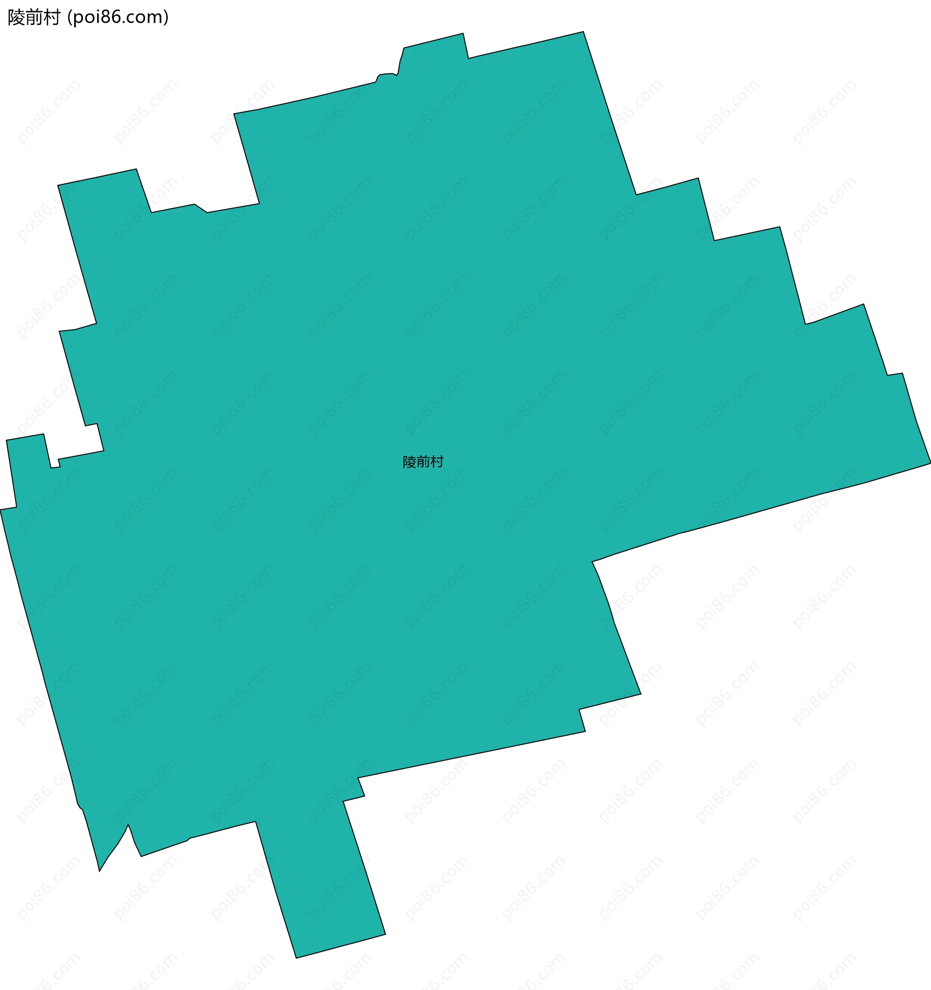 陵前村边界地图