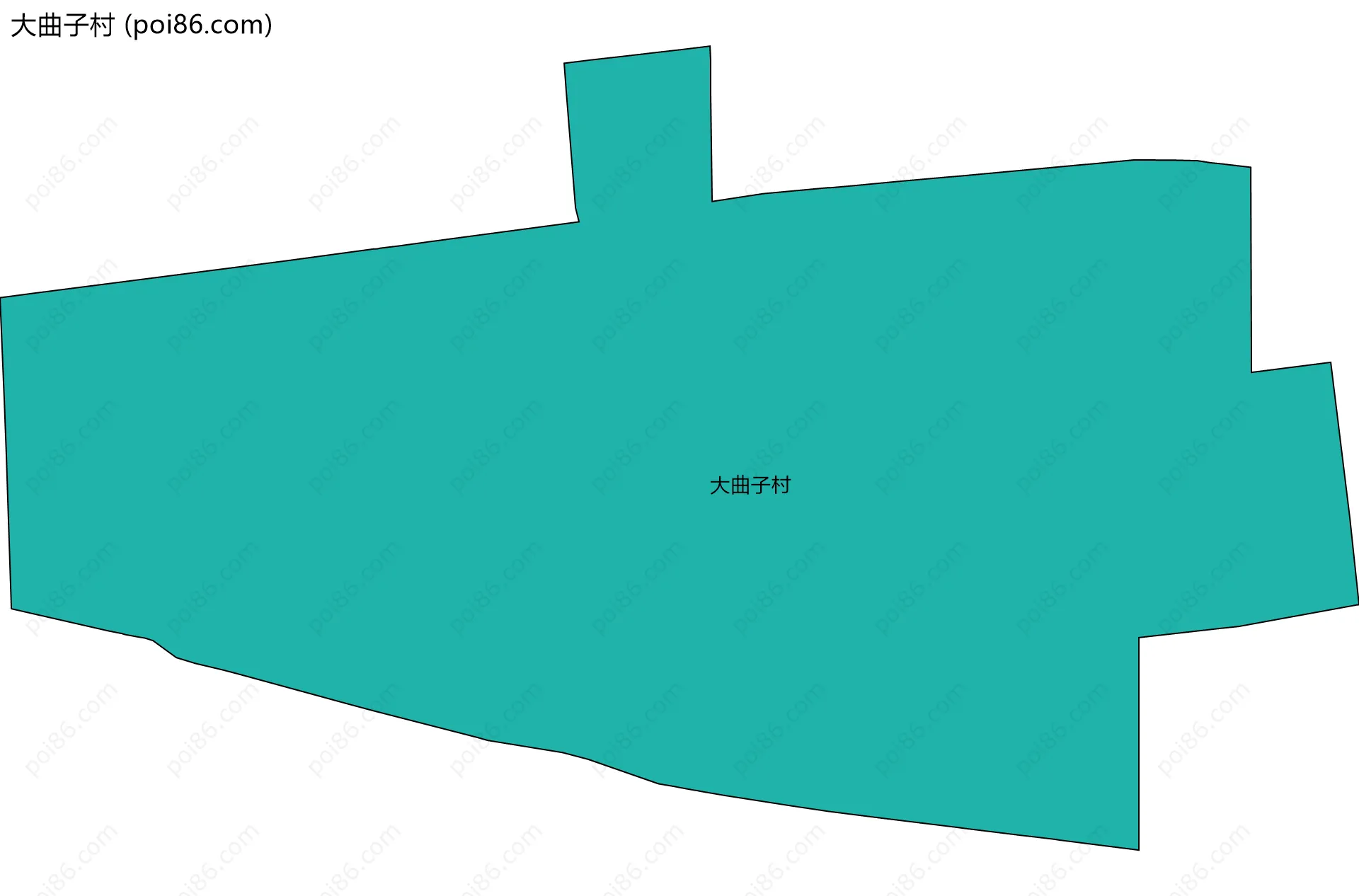 大曲子村边界地图
