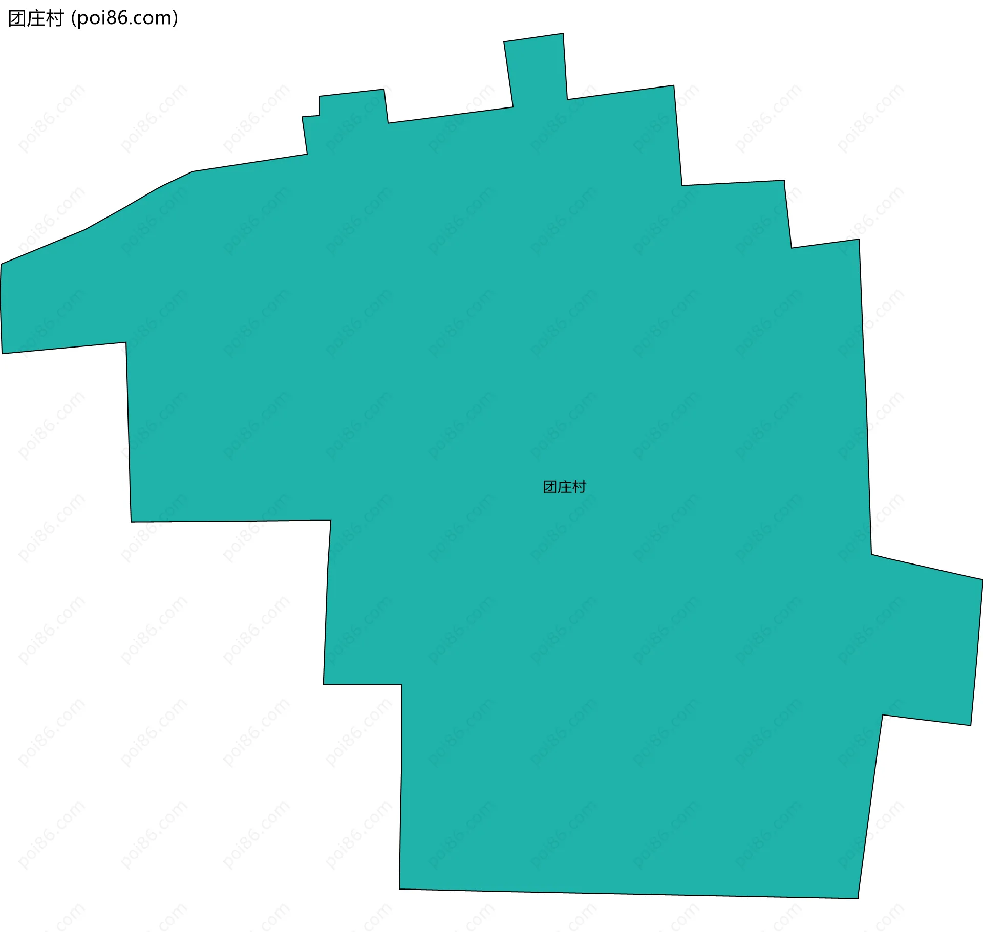 团庄村边界地图