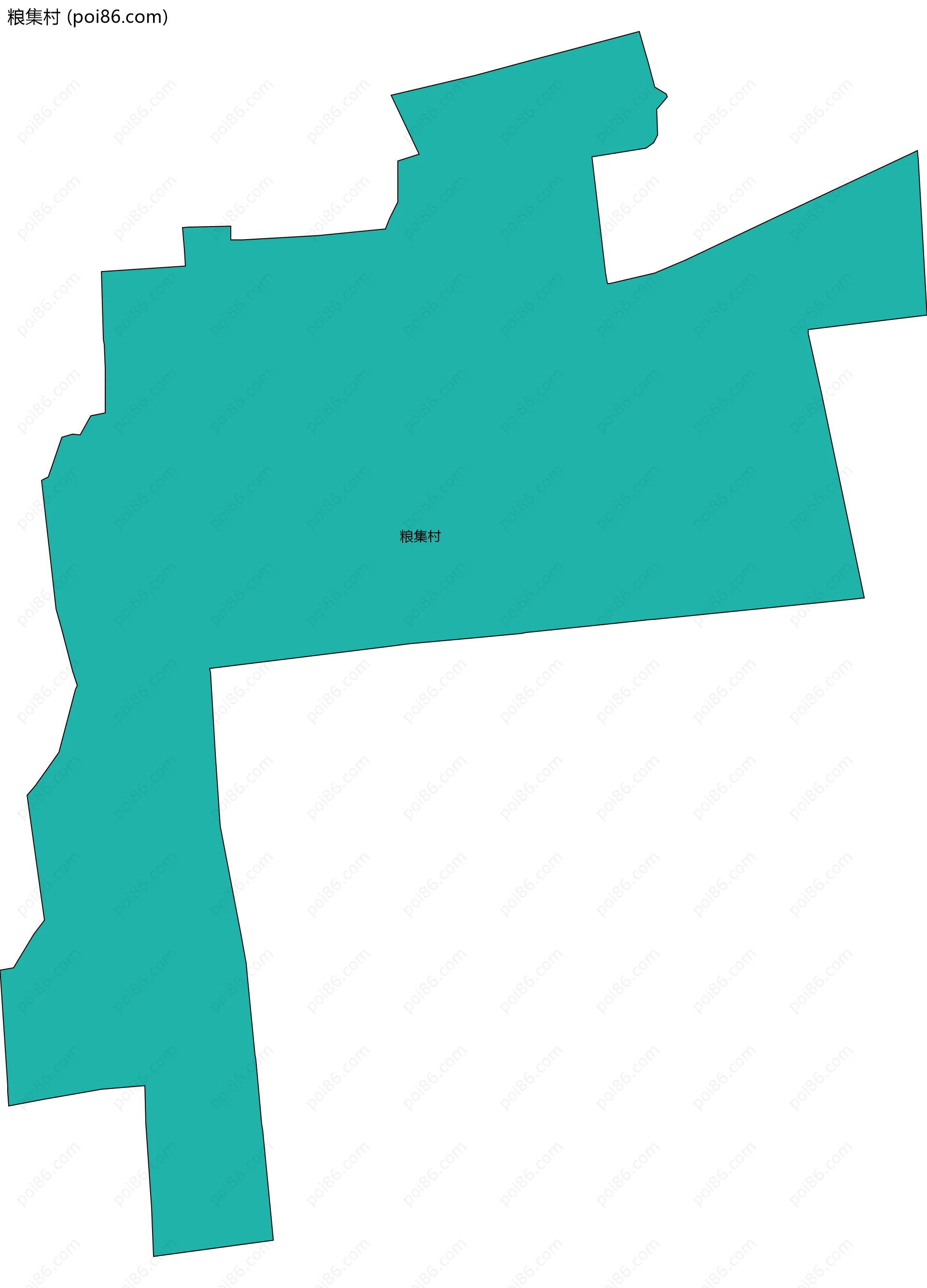 粮集村边界地图