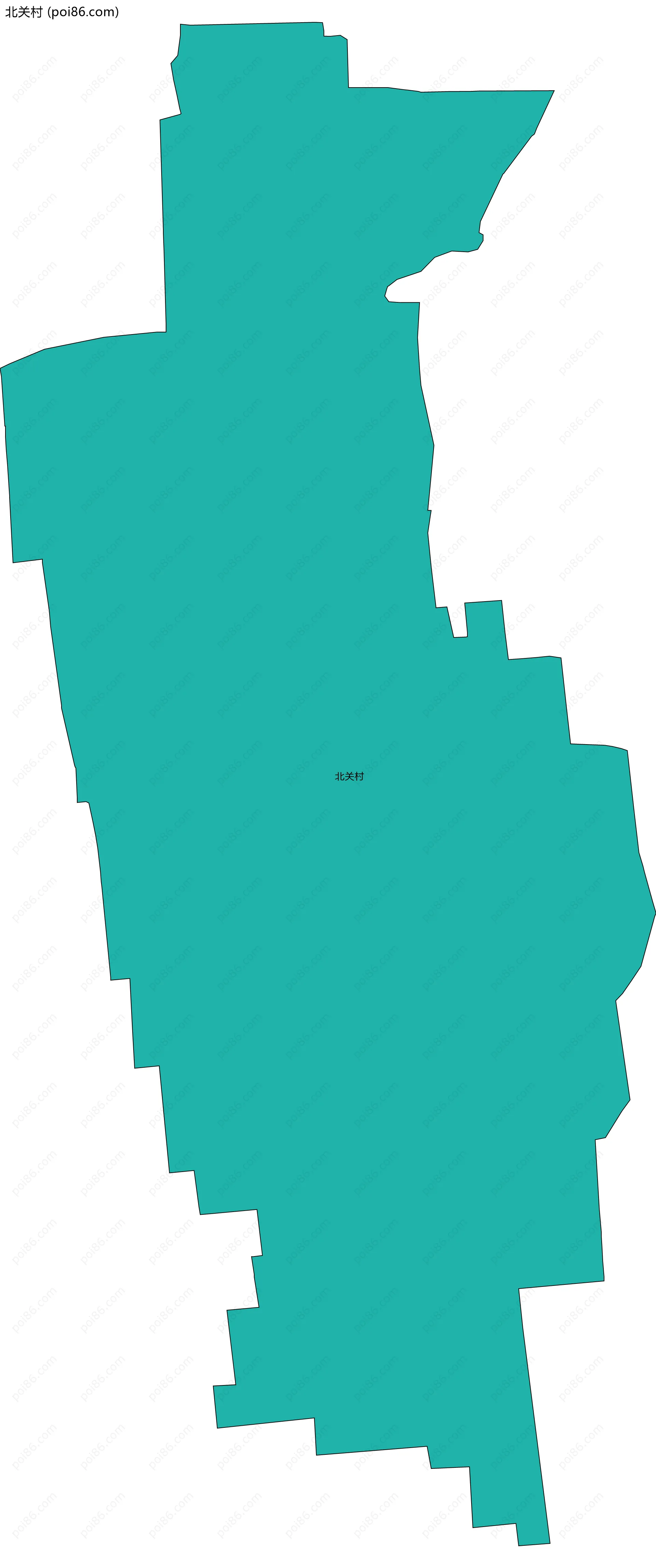 北关村边界地图