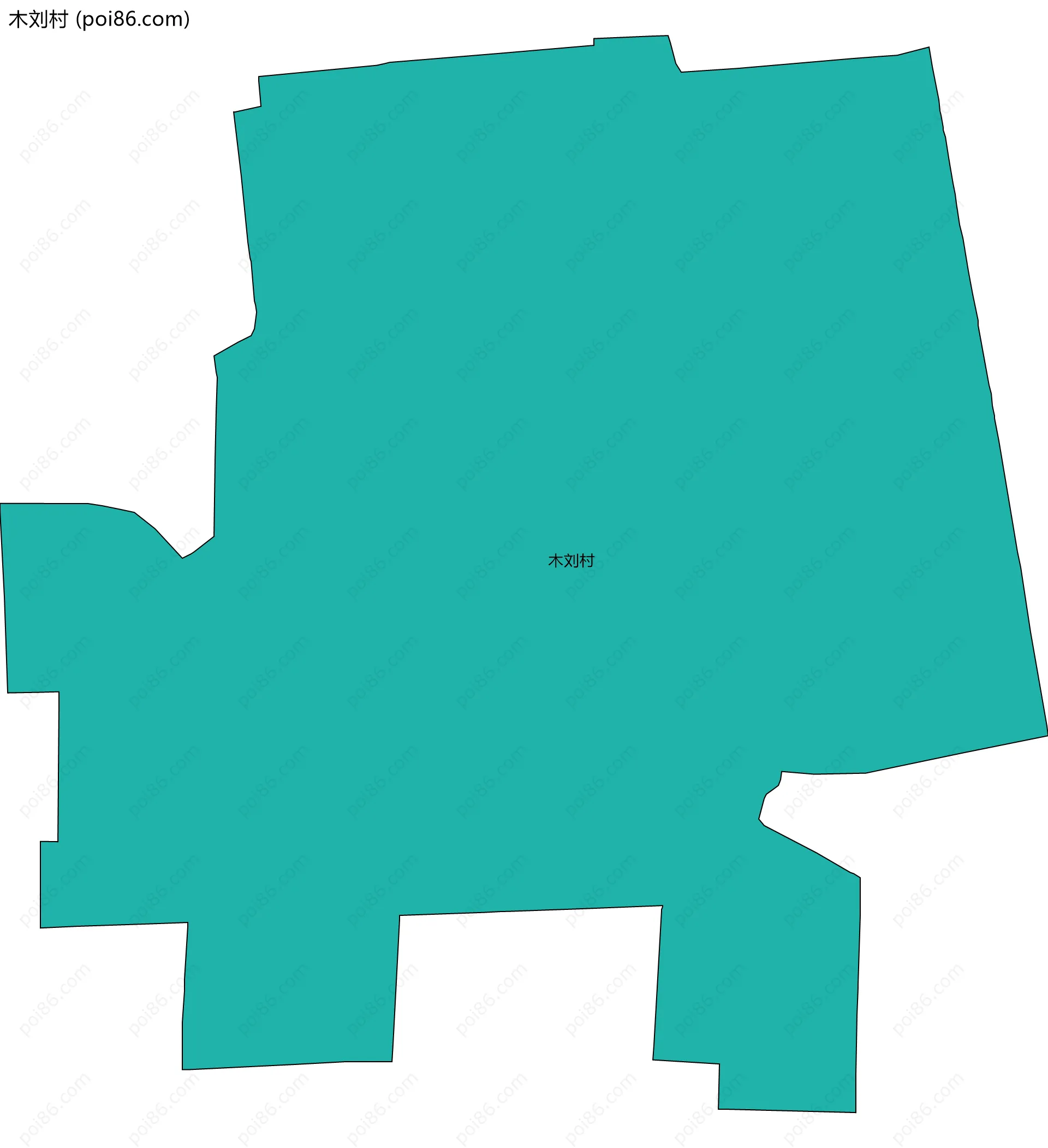 木刘村边界地图