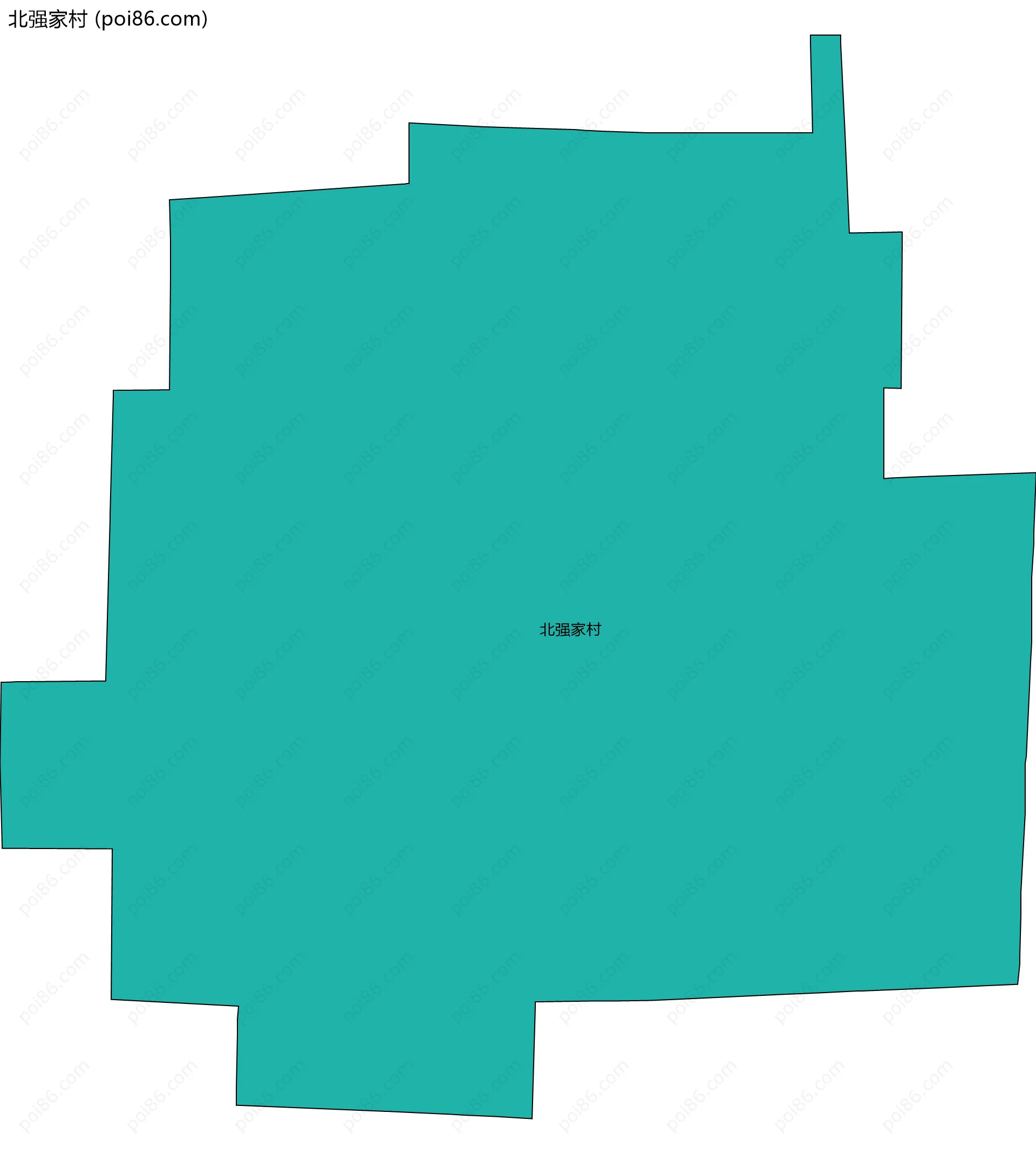 北强家村边界地图