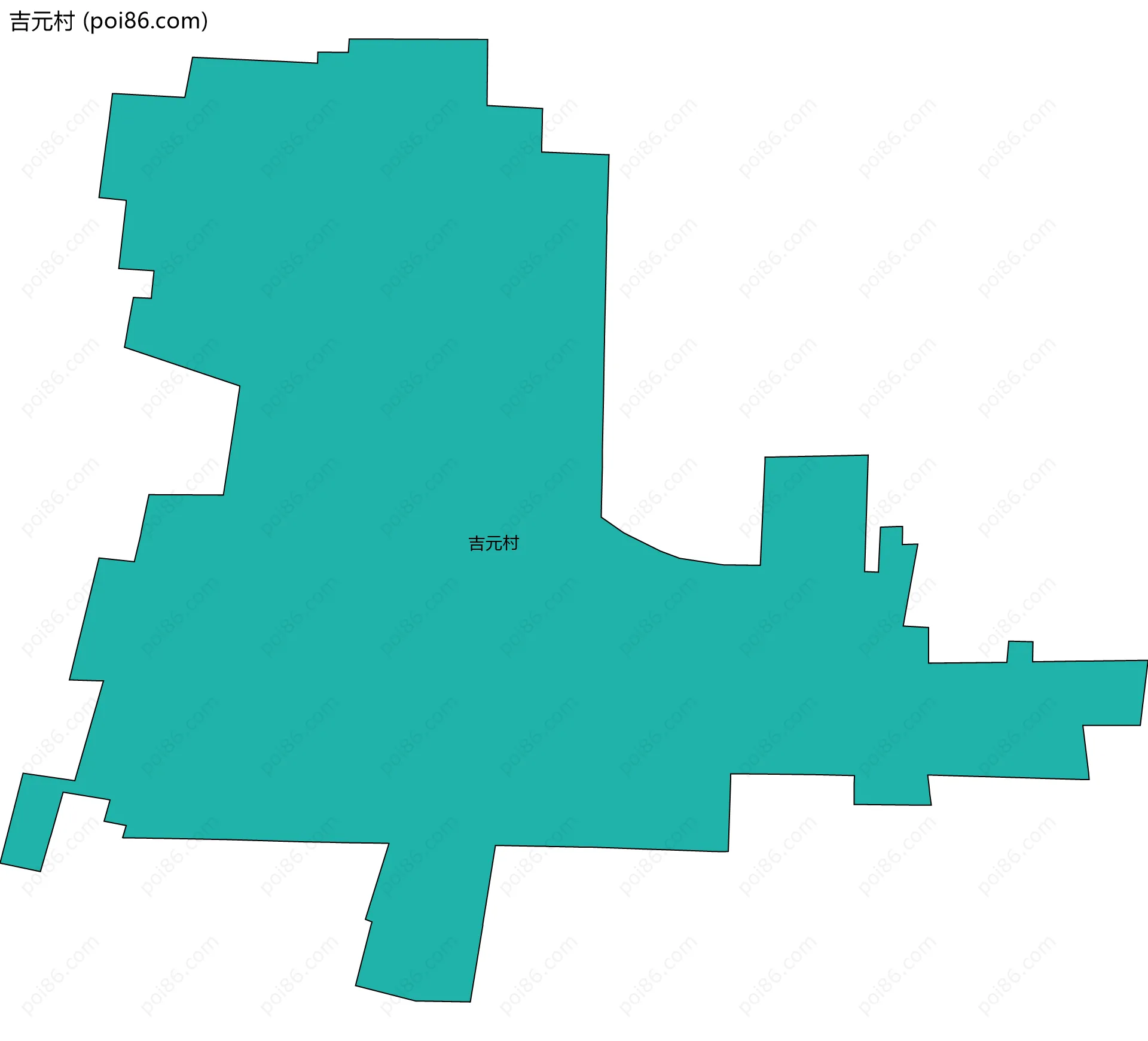 吉元村边界地图