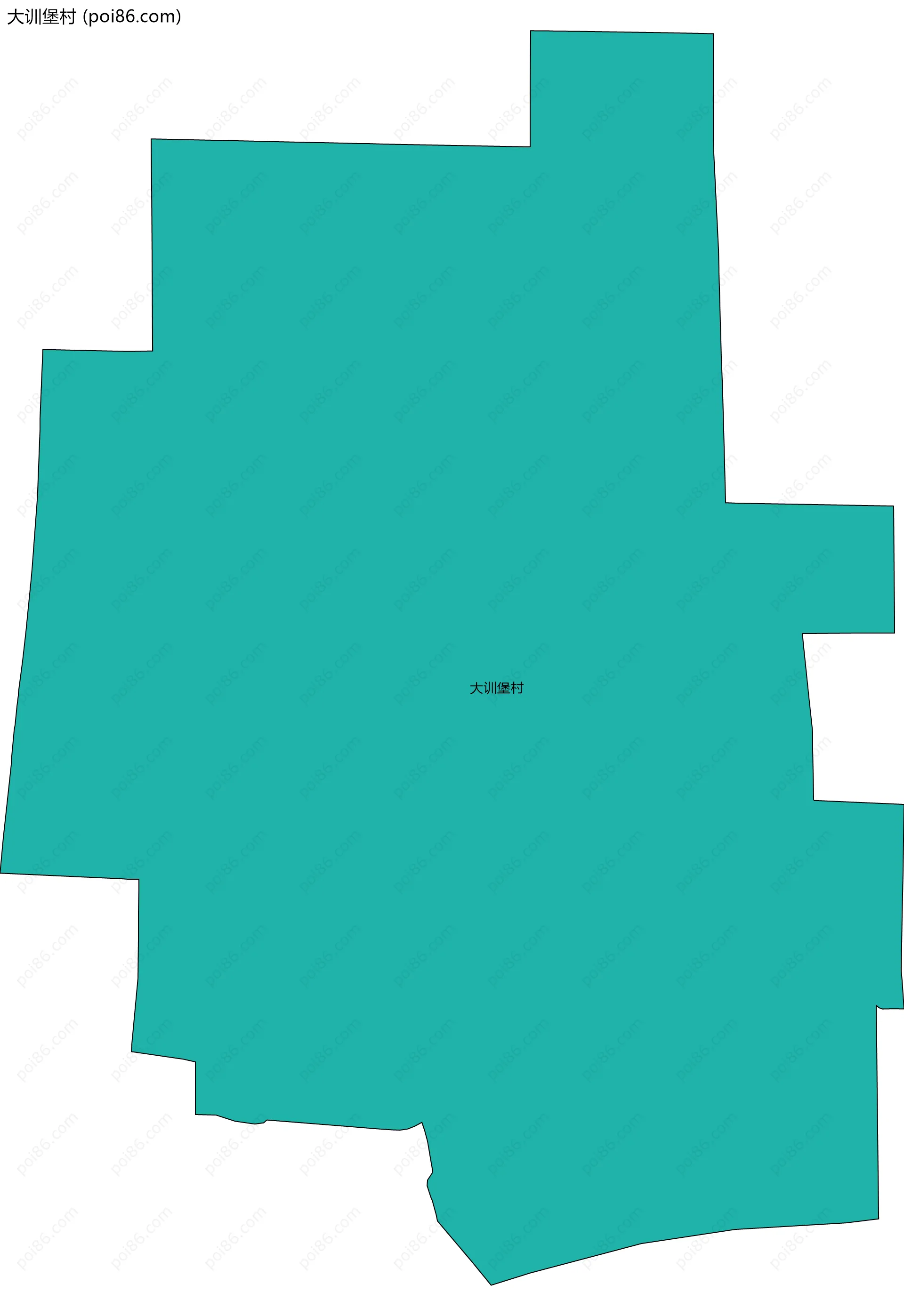 大训堡村边界地图